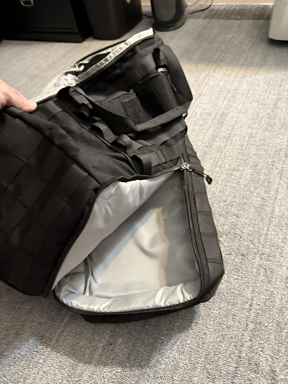 Gym Bag for Men Women, Carry on Luggage 22x14x9 Airline Approved Duffle Bag | Tactical Travel Bags with Toiletry Bag and Shoe Compartment, Weekender Overnight Duffel with Wet Pocket for Workout, Black customer photo 1
