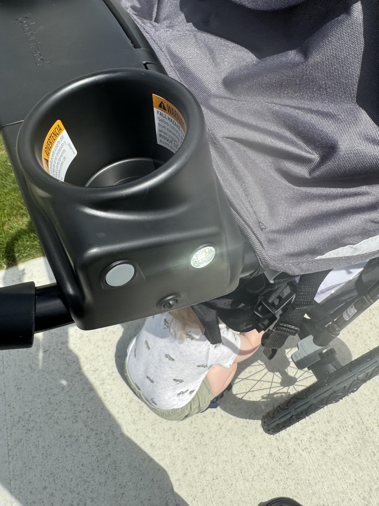 Baby Trend Expedition Zero Flat Jogger with LED Lights, Dash Grey | Foldable Infant & Toddler Jogging Travel System with Storage Basket, Canopy & 2 Cup Holders customer photo 2