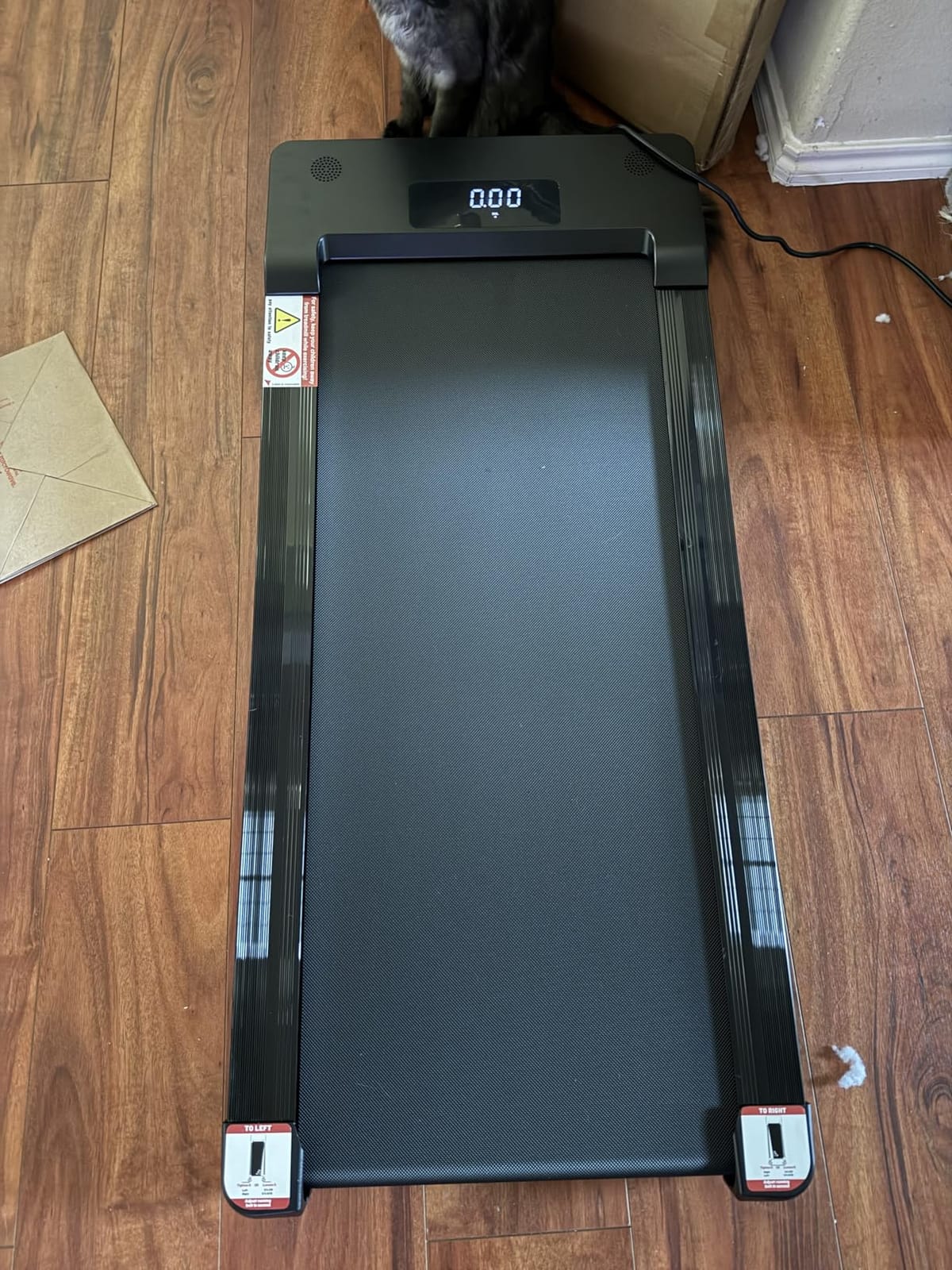 Walking Pad Treadmill 450 lb Capacity, Auto Incline Under Desk Treadmill | Auto incline 9 levels max 12%, 450 lb capacity, smart APP tracking, Bluetooth speaker, compact treadmills for home customer photo 1