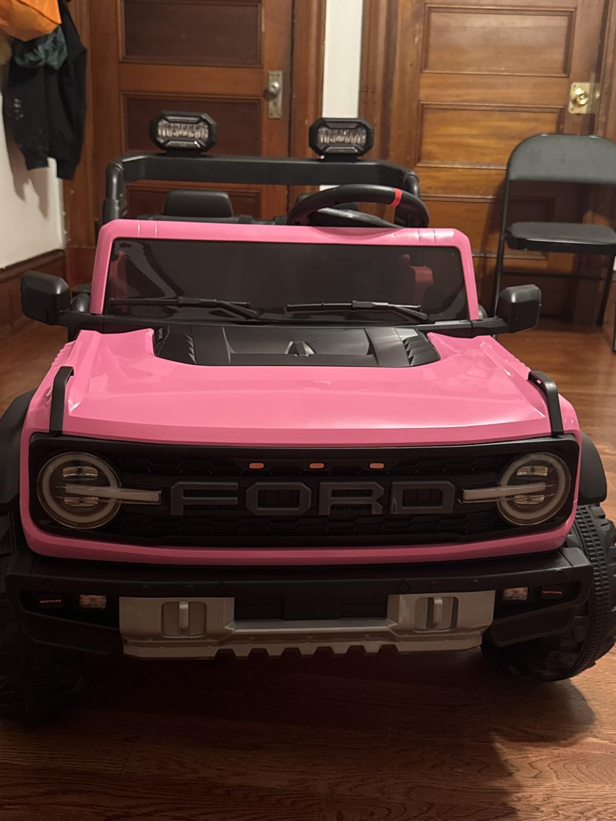 First Ride On Ford Bronco 24V Ride on Toys for Boys & Girls, 2 Seater Kids Electric Car with Remote Control, Kids Ride on Truck with Rear Wheels Suspension, Led Lights, Safety Belt (24V, Red) customer photo 2