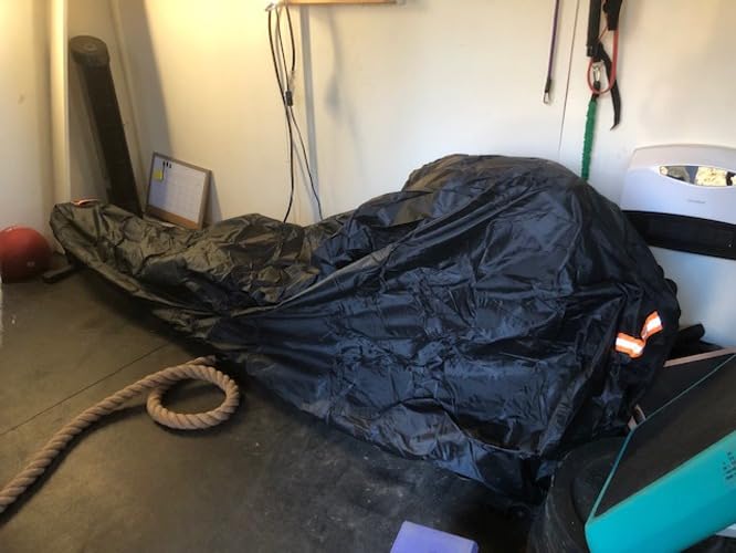 Rowing Machine Cover 420D Waterproof Outdoor Cover for Concept 2 Rower | Oxford Fabric, Waterproof Strip, Windproof Buckle, Air Vent, Reflective Handles customer photo 2
