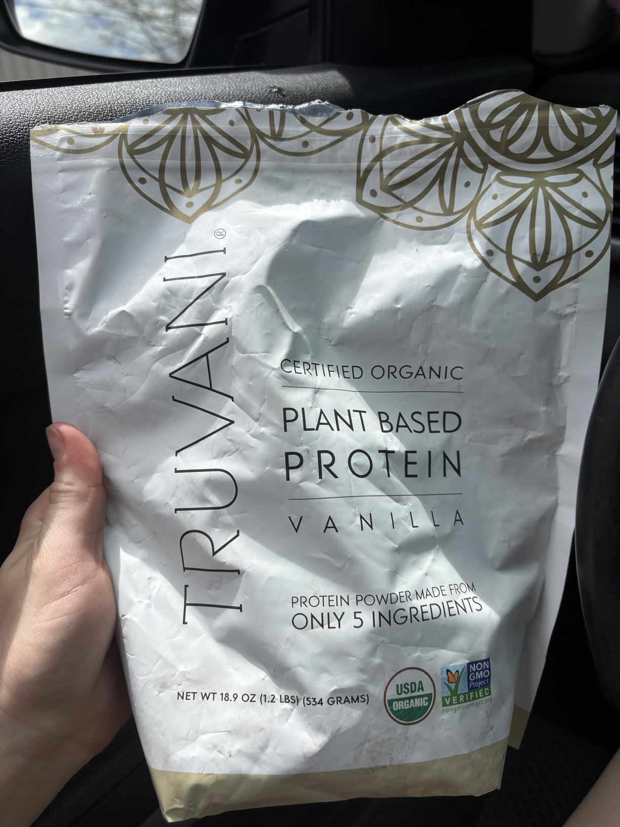 Truvani Organic Plant Based Protein Powder | Vanilla | 18 Servings | Vegan | 20g Pea Protein | Keto | Gluten & Dairy Free | Low Carb | No Added Sugar customer photo 2