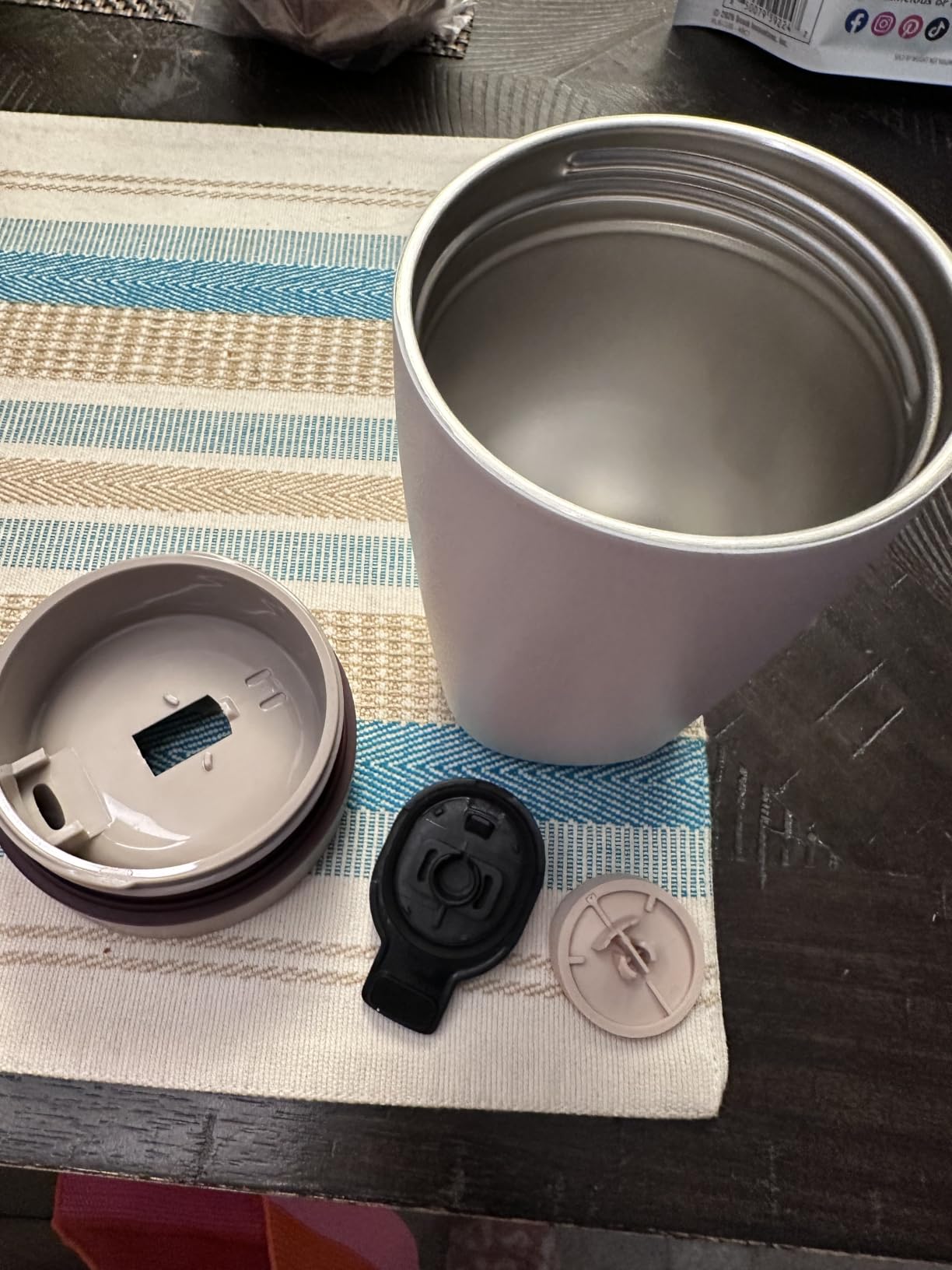 Owala SmoothSip Slider Insulated Stainless Steel Coffee Tumbler, Reusable Iced Coffee Cup, BPA Free 20 oz customer photo 1