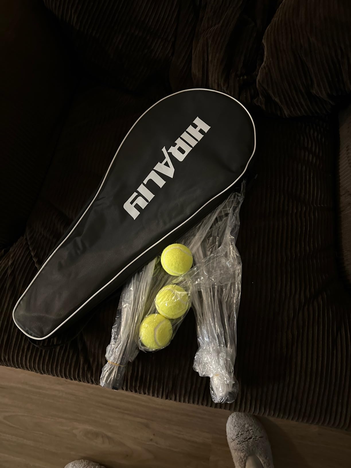 HIRALIY 27-Inch Tennis Racket for Adults with Ball and Carry Bag | Pre-strung Tennis racquets, Large Sweet Spot Lightweight Aluminum Tennis Set for Adult Beginner customer photo 1