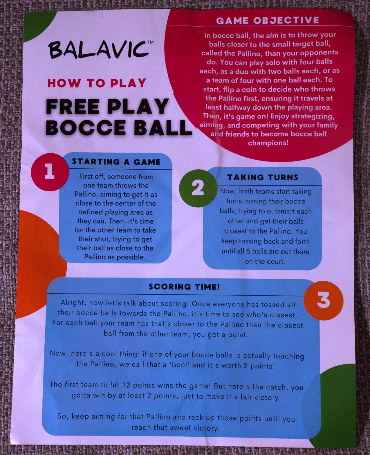 Bocce Ball Set - 100mm Resin, Pallino, Carry Bag & Measuring Tape customer photo 2