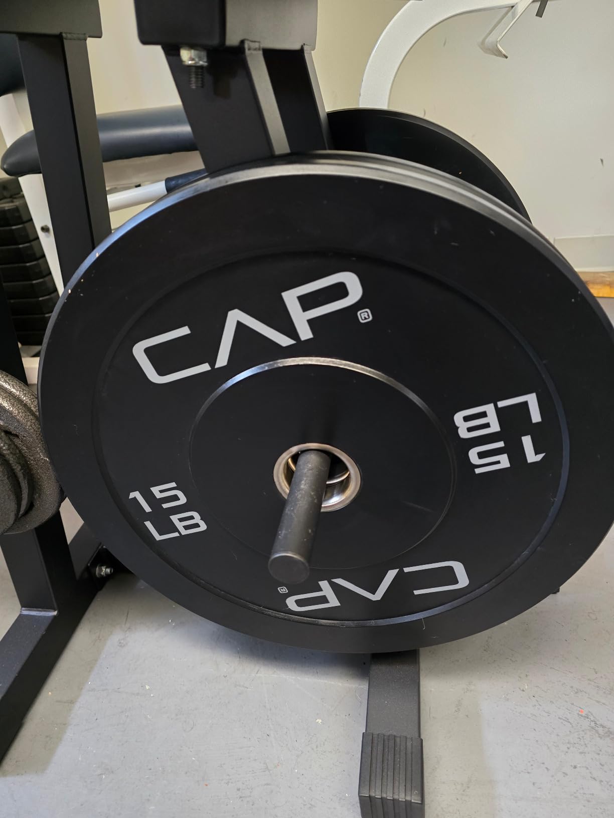 CAP 2-inch Olympic Bumper Plate Weight Set | 100-370 lbs | Multiple Colors | Storage Rack Optional customer photo 2