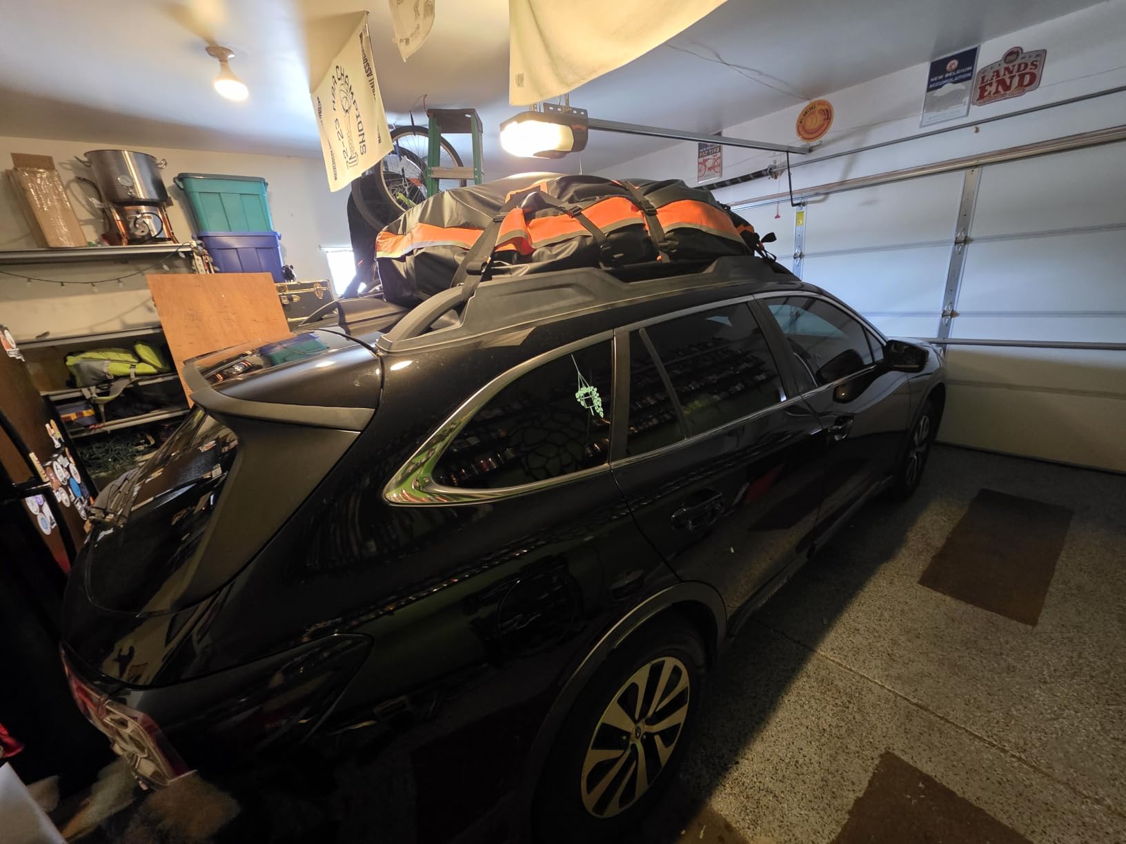 Sailnovo Car Rooftop Cargo Carrier 21 Cubic Feet Waterproof Soft Roof Bag | Heavy Duty 1000D PVC, Fit Vehicles with/without Rack, includes Anti-Slip Mat, 6 Door Hooks, 10 Reinforced Straps, Lock, for Trip customer photo 2