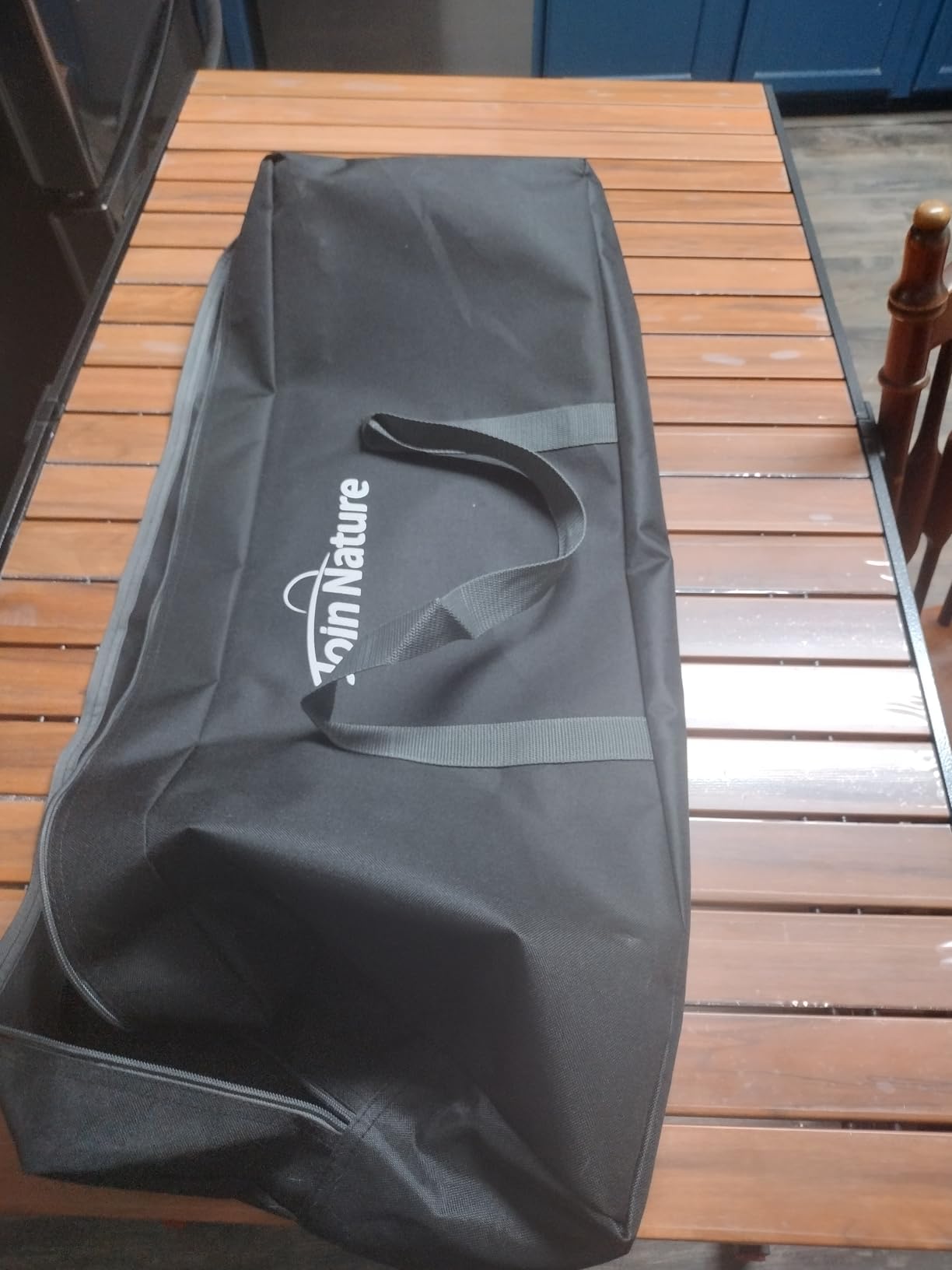 Portable Outdoor Adjustable Height Camping Table, Large for 2-6 Person, Foldable Roll-up Aluminum Camp Table with Carry Bag, Loads 220 Lbs customer photo 1