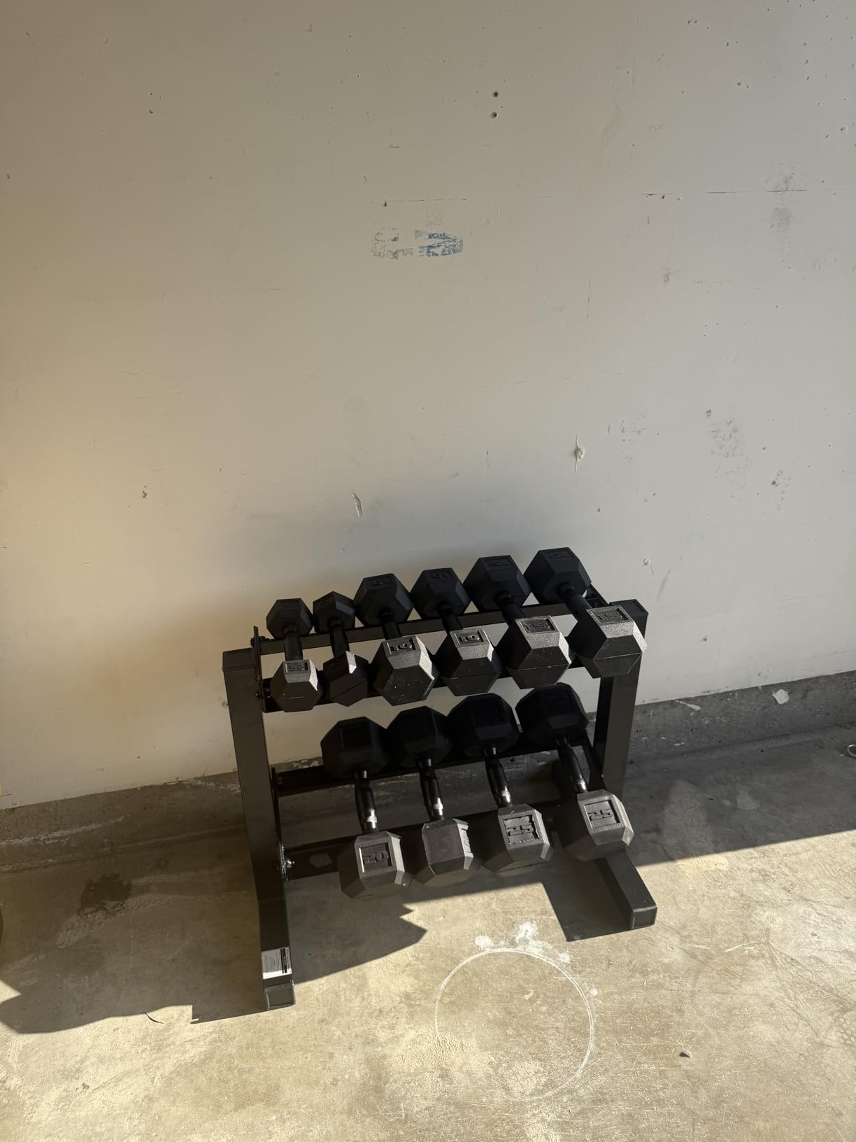 CAP 150 LB Dumbbell Set with 2-Tier Rack, Rubber Hex Free Weights Set, Home Gym Weight Set with Horizontal Storage Rack for Strength Training customer photo 2