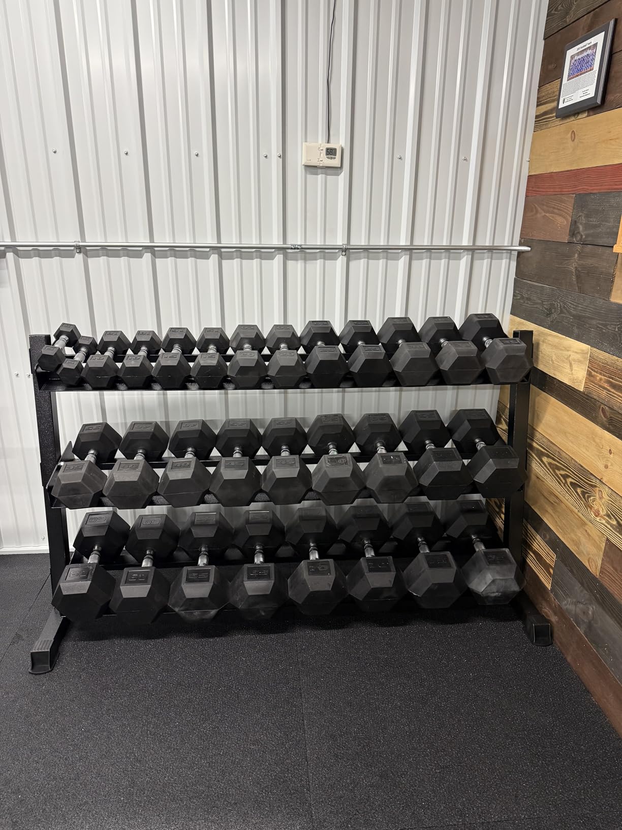 CAP 280 LB, 550 LB, 1200 LB Dumbbell Set with Horizontal 2-3 Tier Rack, Rubber Hex Free Weights, Home Gym Weight Set for Strength Training customer photo 1