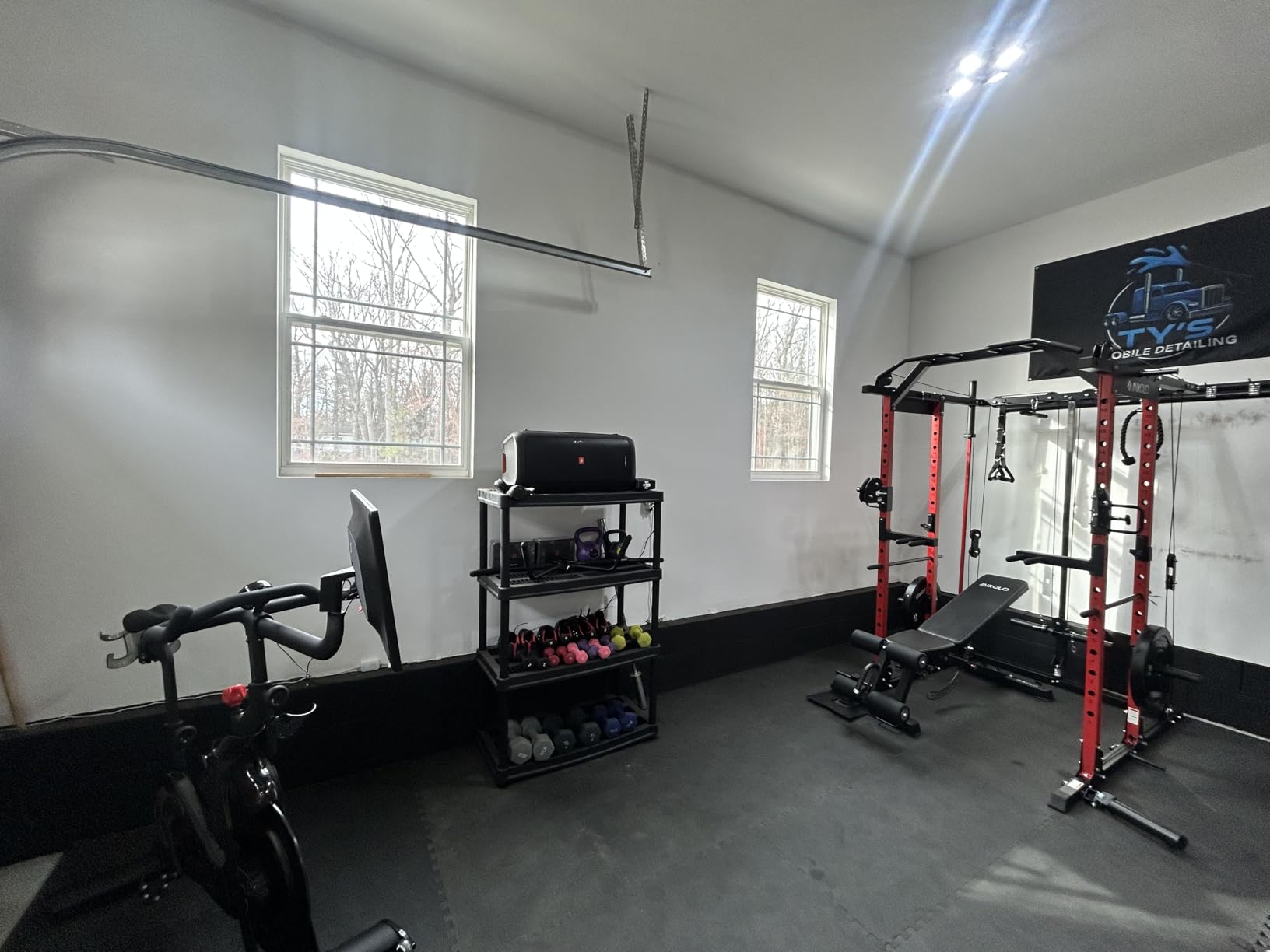 Mikolo Power Cage, Power Rack with Cable Crossover System, 1500LBS Squat Rack with LAT Pull Down System, Workout Cage with Pulley System for Fitness Home Gym customer photo 2
