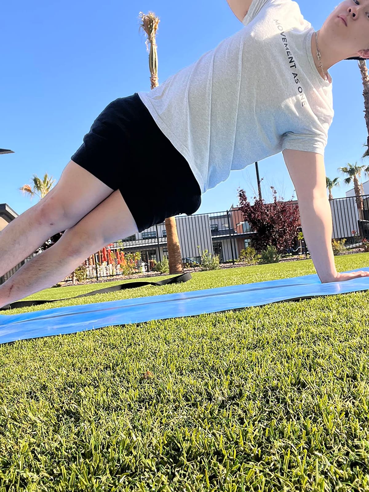 Tatago Hot Yoga Mat Non Slip-Professional Grade Natural Rubber Yoga Mat, Pilates Mat, Stretching Mat or exercise mats for home workout. Nonslip for Hot and Sweaty Classes. Includes Yoga Strap for Carrying and Stretching too. customer photo 1