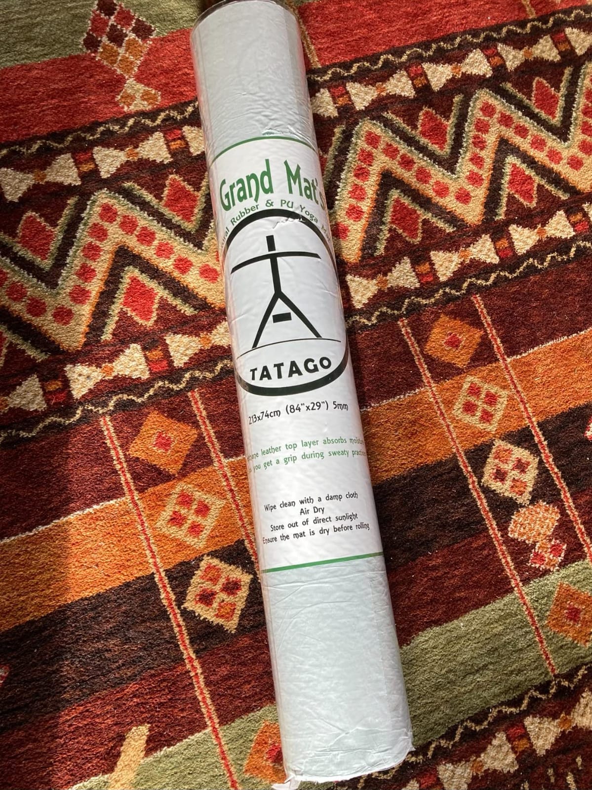 Tatago Hot Yoga Mat Non Slip-Professional Grade Natural Rubber Yoga Mat, Pilates Mat, Stretching Mat or exercise mats for home workout. Nonslip for Hot and Sweaty Classes. Includes Yoga Strap for Carrying and Stretching too. customer photo 2