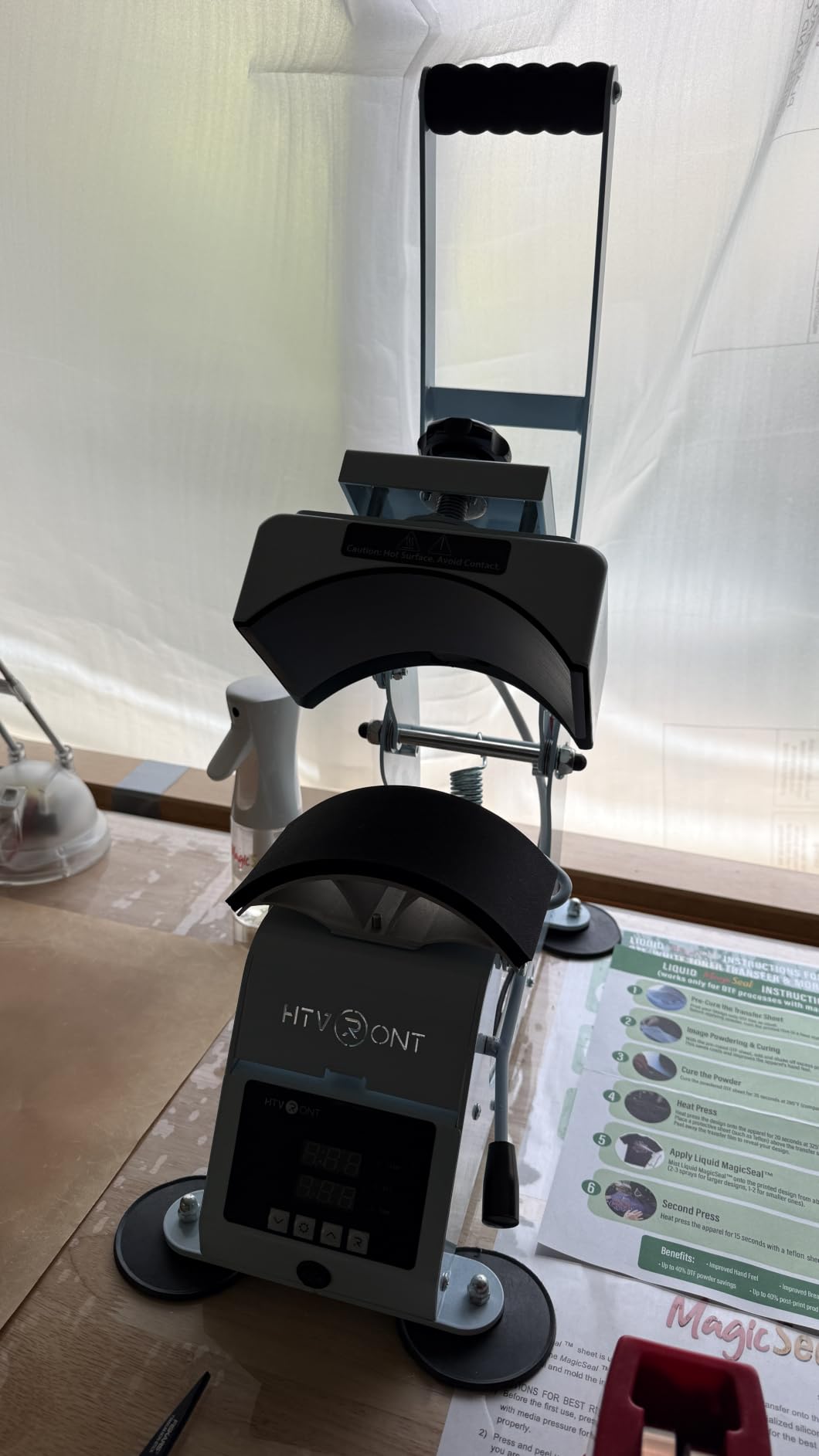 HTVRONT Hat Press Hat Heat Press Machine | 2 Platens & Caps Stretcher, for Caps with Memory Mode and Non-Slip Base for Heat Transfer Vinyl customer photo 1