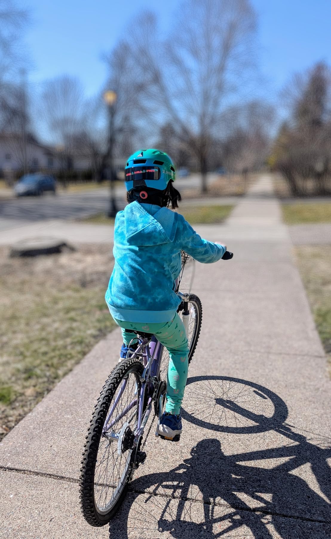 Kids Bike Helmet for Boys Girls: Helmet for Kid 5-8-10 with 64-Pattern LED Light, Adjustable 52-56cm, Multi-Sport Protection customer photo 2