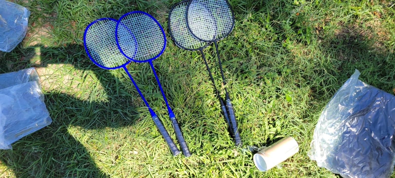 BAGAIL Outdoor Badminton Net Set with Anti-Sag Winch System - Official Size 20ft x 5ft, 4 Rackets, 3 Shuttlecocks, Durable PE Net & Carry Bag for Backyard, Beach, Family Games customer photo 1