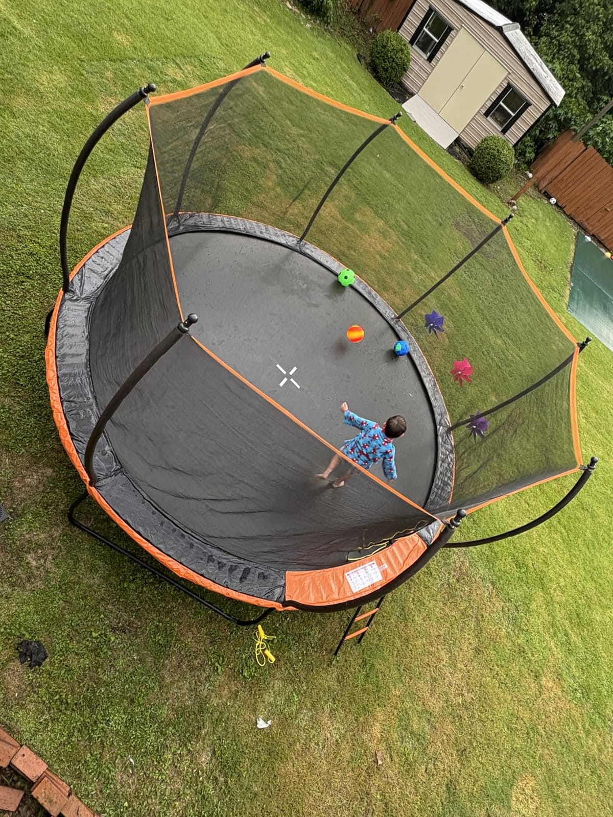 YUMPIE Outdoor Trampoline with Net and Ladder 8FT 10FT 12FT 14FT 16FT | ASTM Approval, Quick Connect Frame, Foam Curved Poles, Snap Frame Install, Carbon Steel Springs, Enclosure, for Kids & Adults customer photo 2