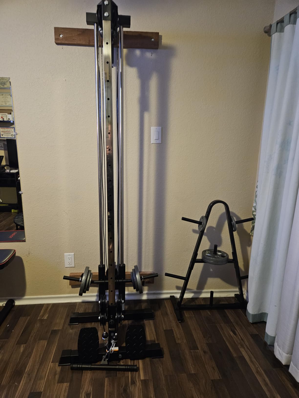 Mikolo Wall Mount Cable Station, Cable Crossover Machine with Dual Pulley System and 19/27 Adjustable Positions for Home Gym Fitness Equipment customer photo 1