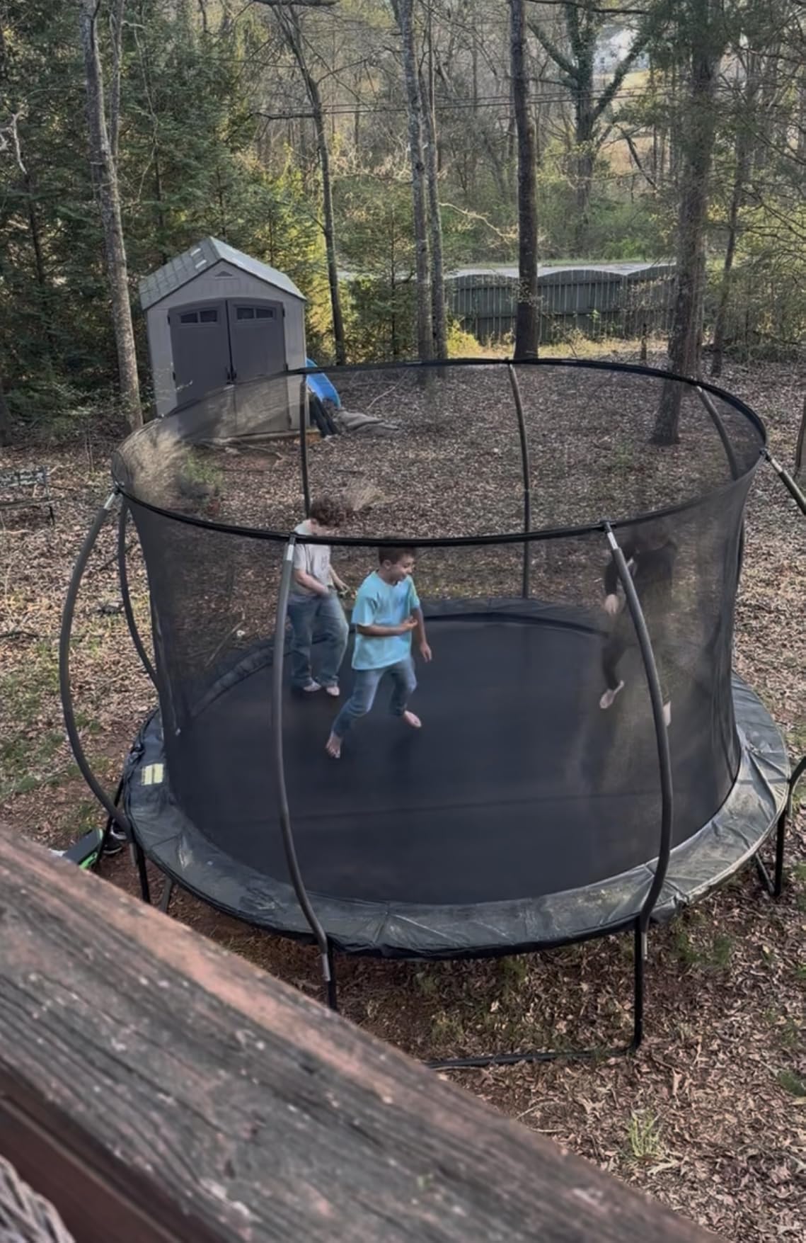 Gigu 10FT 12FT 14FT 15FT 16FT Recreational Trampolines with Enclosure Net and Ladder and Anti-Rust Coating, ASTM Approved Trampoline Outdoor for Kids and Adults Outdoor Yard Trampolines customer photo 2