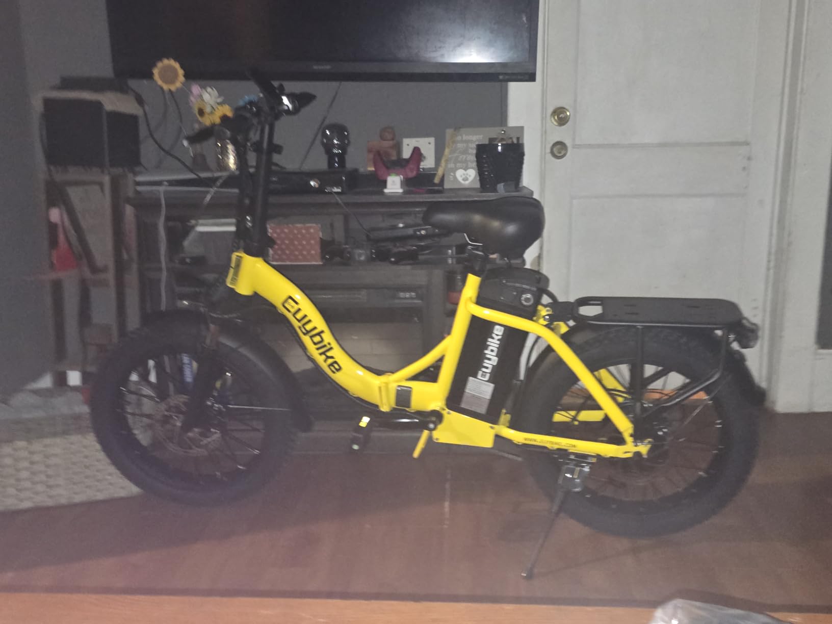 EUYBIKE Folding Electric Bike for Adults with Peak 1000W Motor, 48V 20AH Battery up to 80 Miles, 20