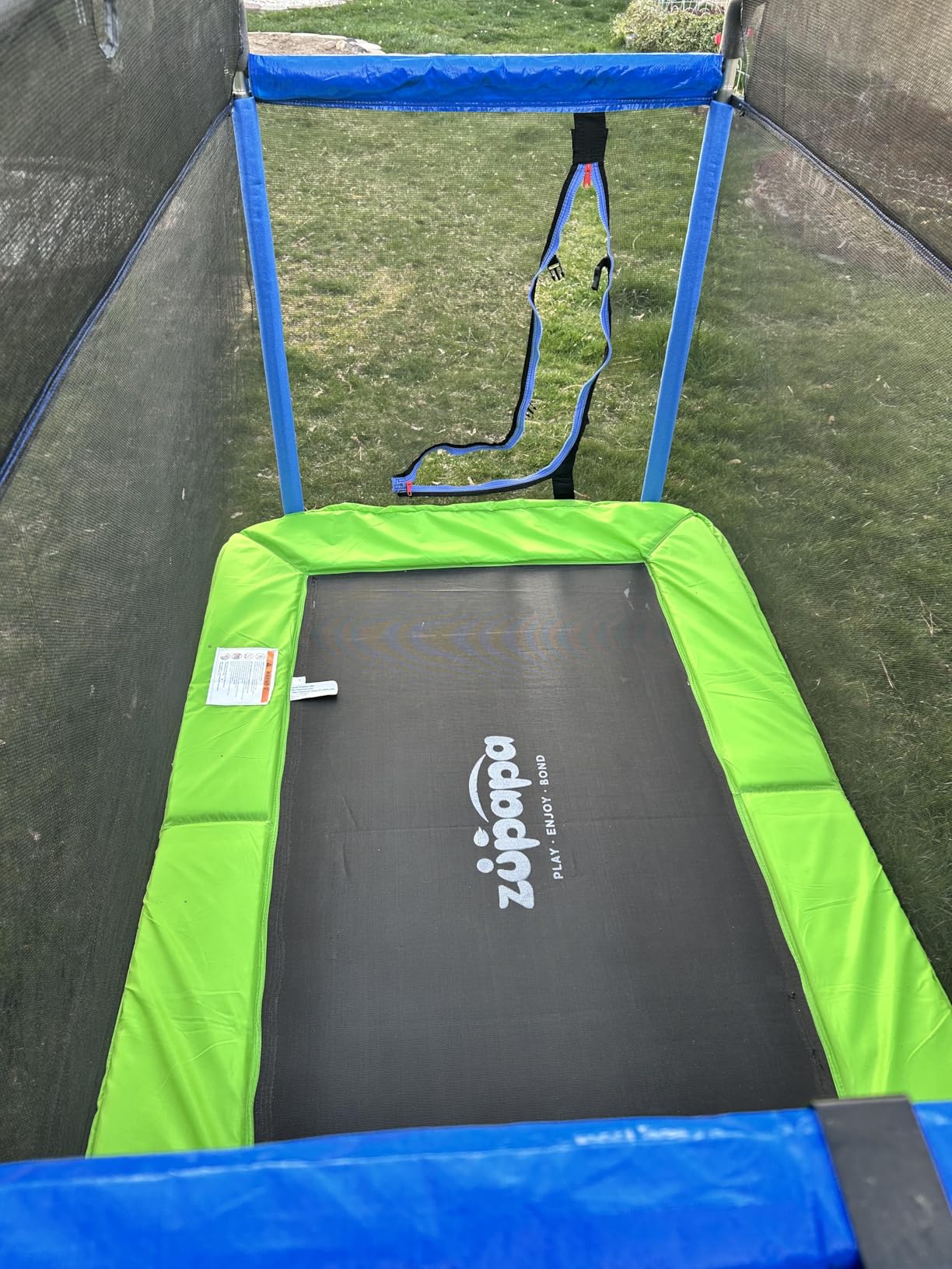 Zupapa 4X6FT Rectangle Trampoline with Basketball Hoop, and Safety Net - Indoor/Outdoor Kids Trampoline for Toddlers Ages 3-6, 220LBS Capacity, Heavy-Duty Galvanized Steel Frame customer photo 2