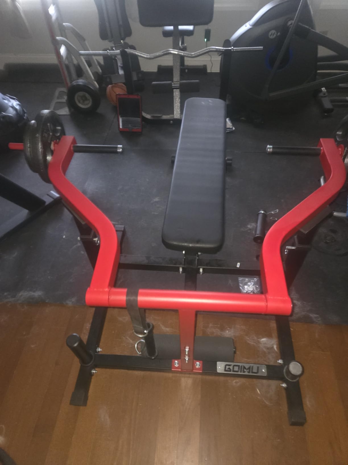 Chest Press Machine, GOIMU Z1-PRO Weight Bench Press Machine with Independent Arms, Adjustable Flat Incline Bench Press for Chest, AB Workout Home Gym Equipment customer photo 2