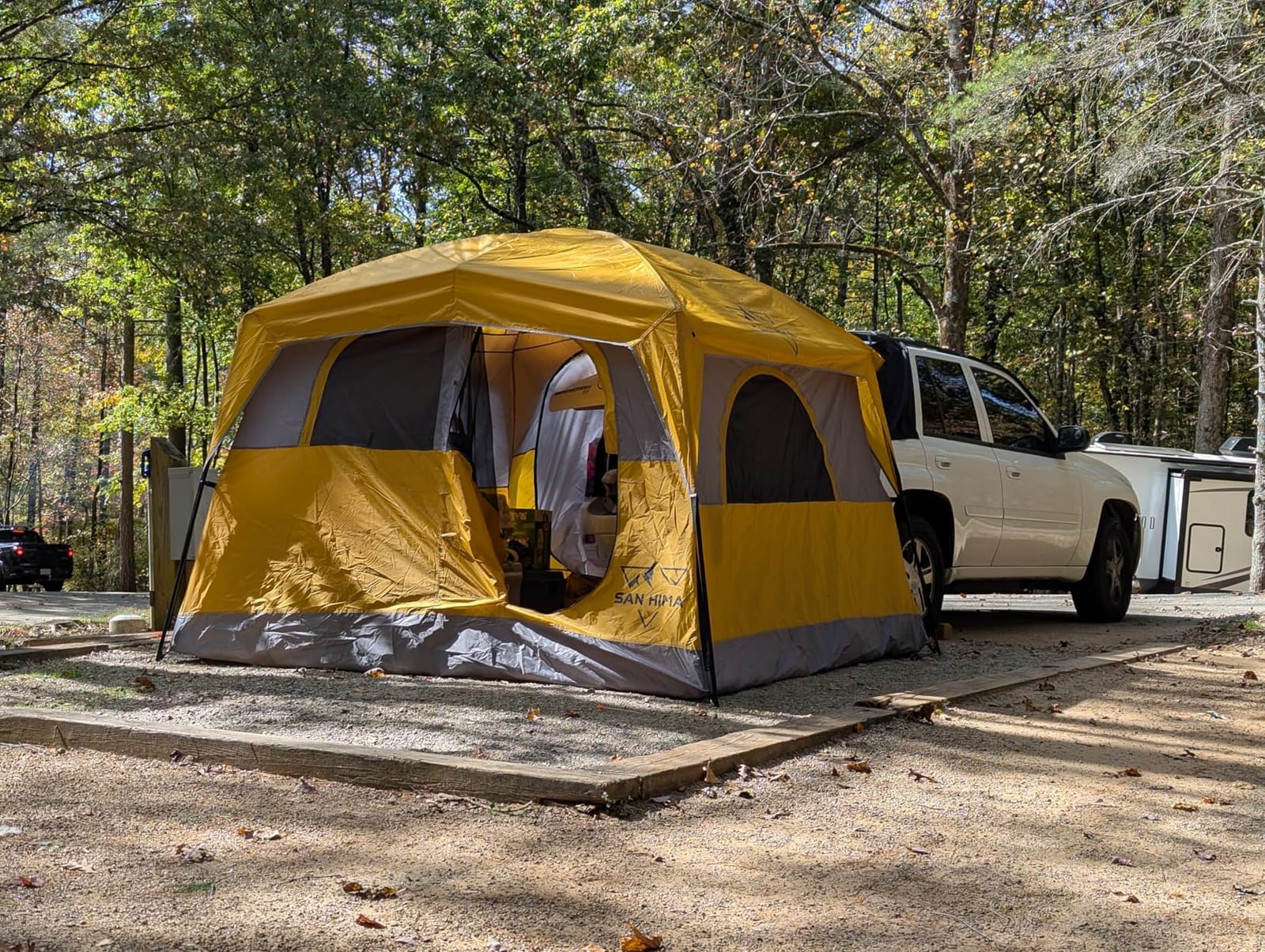 San Hima SUV Tailgate Tent for Camping, Car Tent with Detachable Awning, Waterproof 3000mm & UV50+ 210D Oxford, Fits SUV Van Minivan Jeep CUV Model Y, Windproof with Storage Bag customer photo 2