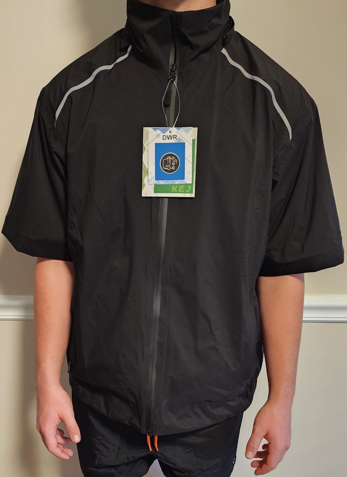 K.E.J. Golf Rain Jacket for Men Waterproof Raincoat Lightweight Jacket Golf Suit for Hiking Cycling Running Camping Traveling customer photo 2