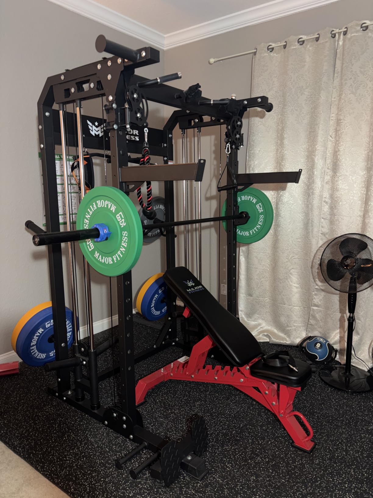 MAJOR FITNESS F22 Power Rack, 1600lbs All-in-One Squat Rack with Dual Pulley System, Heavy-Duty Steel Frame, Attachments & Storage for Home Gym Strength Training customer photo 2