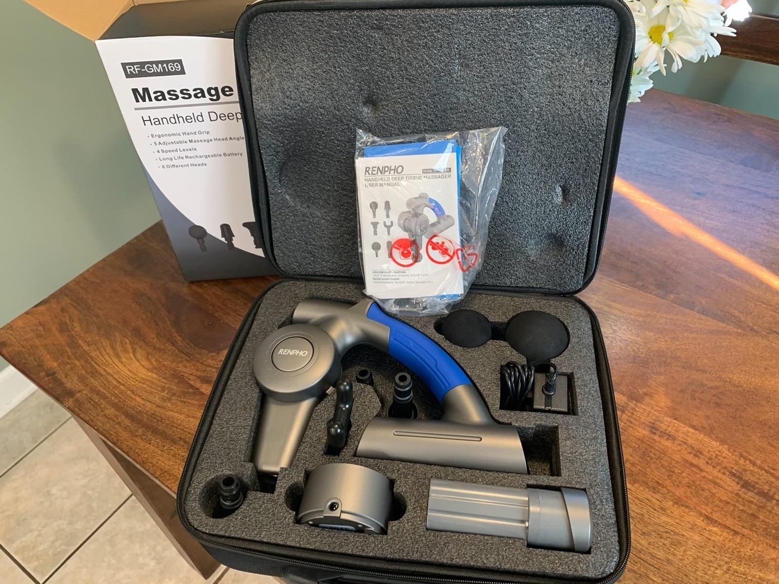 RENPHO Active Thermacool Massage Gun Deep Tissue with Heat & Cold, 5 Speeds | Back Massager for Deep Tissue Muscle Relief, Percussion, Gift For Men, Women & Athletes, FSA Eligible HSA, Carry Case customer photo 1