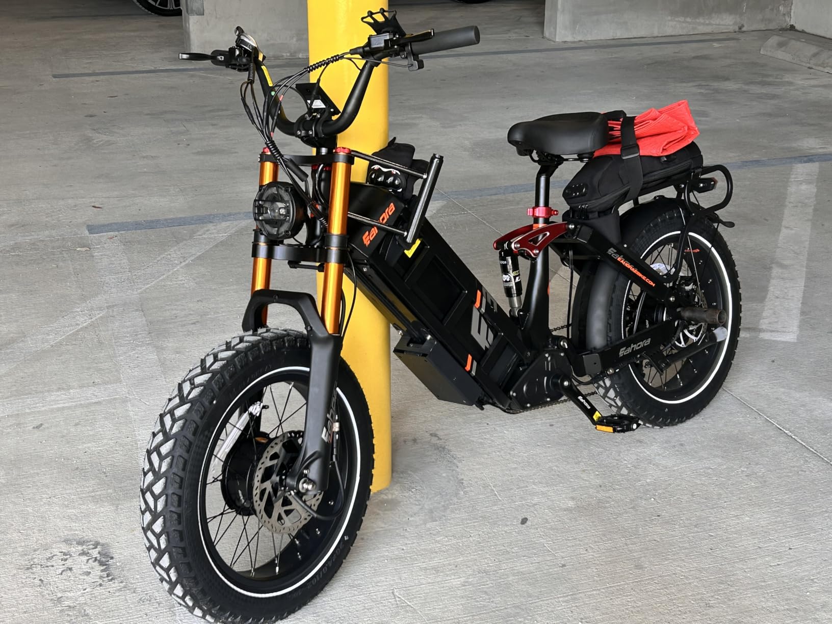 eAhora Juliet Pro 2 Long Range Ebike for Commute & Delivery, 100-200 Miles | Peak 5400W Dual Motors, 43MPH, 60V 70Ah Removable Battery, Hydraulic Brake, Dual Suspension, 20