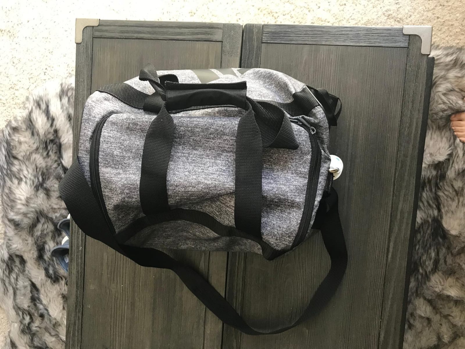 Adidas Power Gym Bag - Lightweight Small Duffel, Black/White customer photo 2