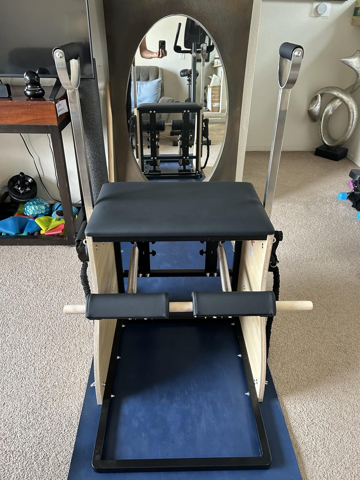 PAETA Pilates Chair, Pilates Combo Chair, Wunda Chair with Resistance Bands, Handles, and Split Pedals, Professional Yoga Chair Pilates Machine for Home and Studio Use customer photo 2