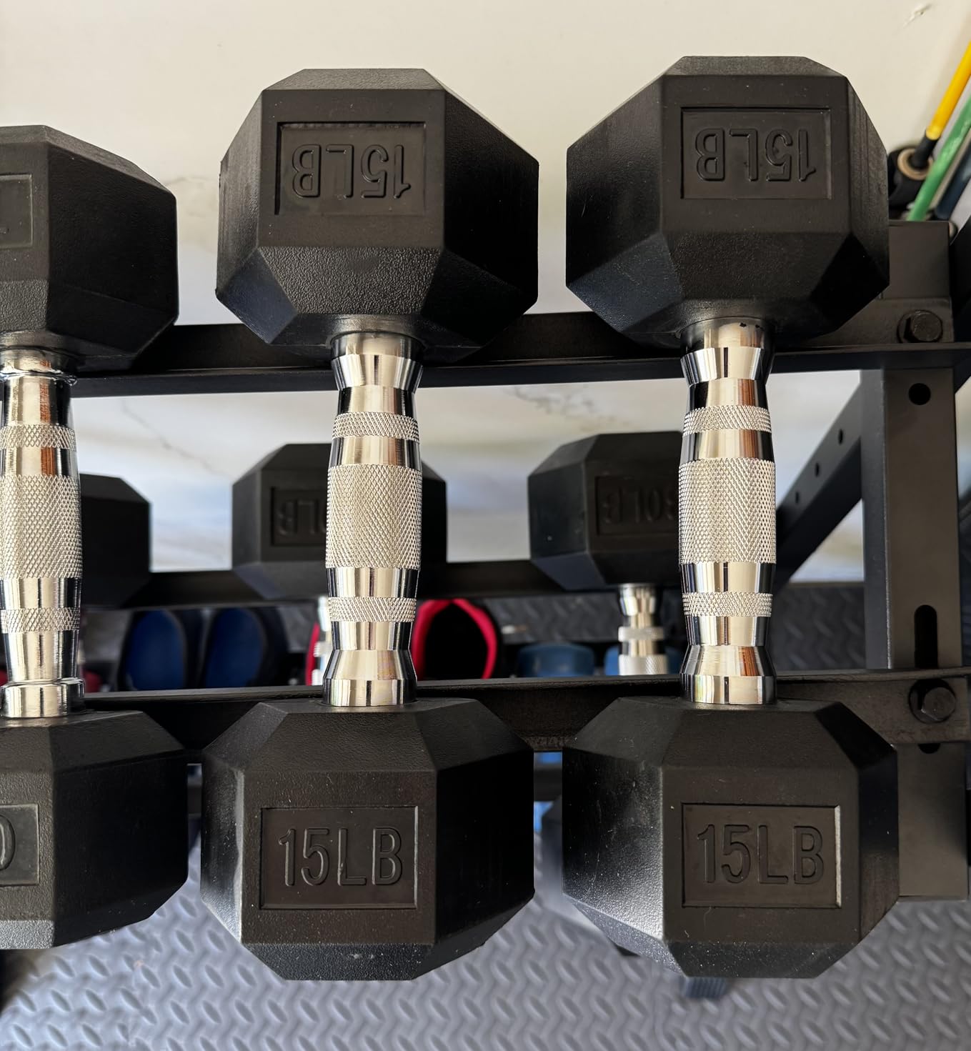 Jusgym Dumbbell Rack Stand Only, 3 Tier Adjustable Height & Angle 1100LBS, H-Shaped Stable Frame, Heavy Duty Weight Rack for Home Gym customer photo 2