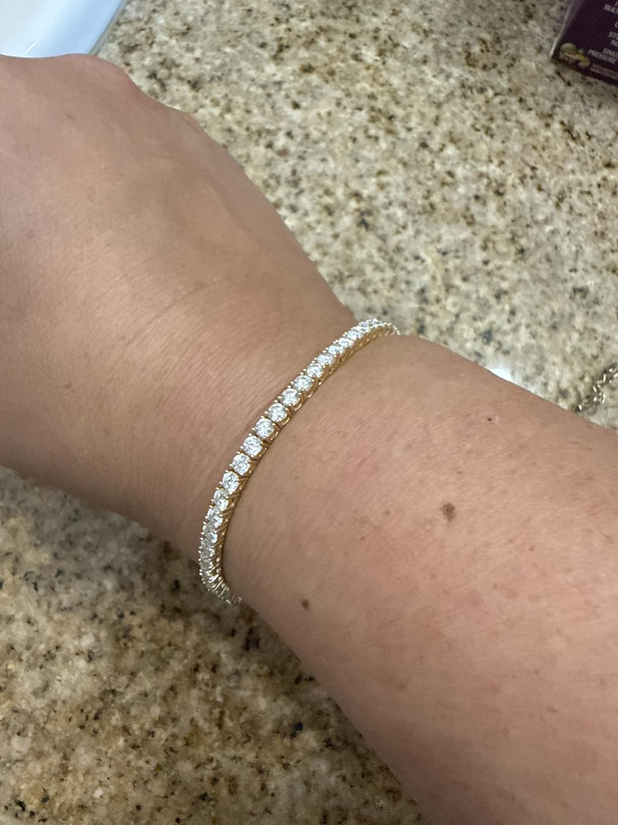 KRKC&CO Lab-Grown Moissanite Tennis Bracelet Women, 2.2-13.8 ct.tw, VVS1 customer photo 1