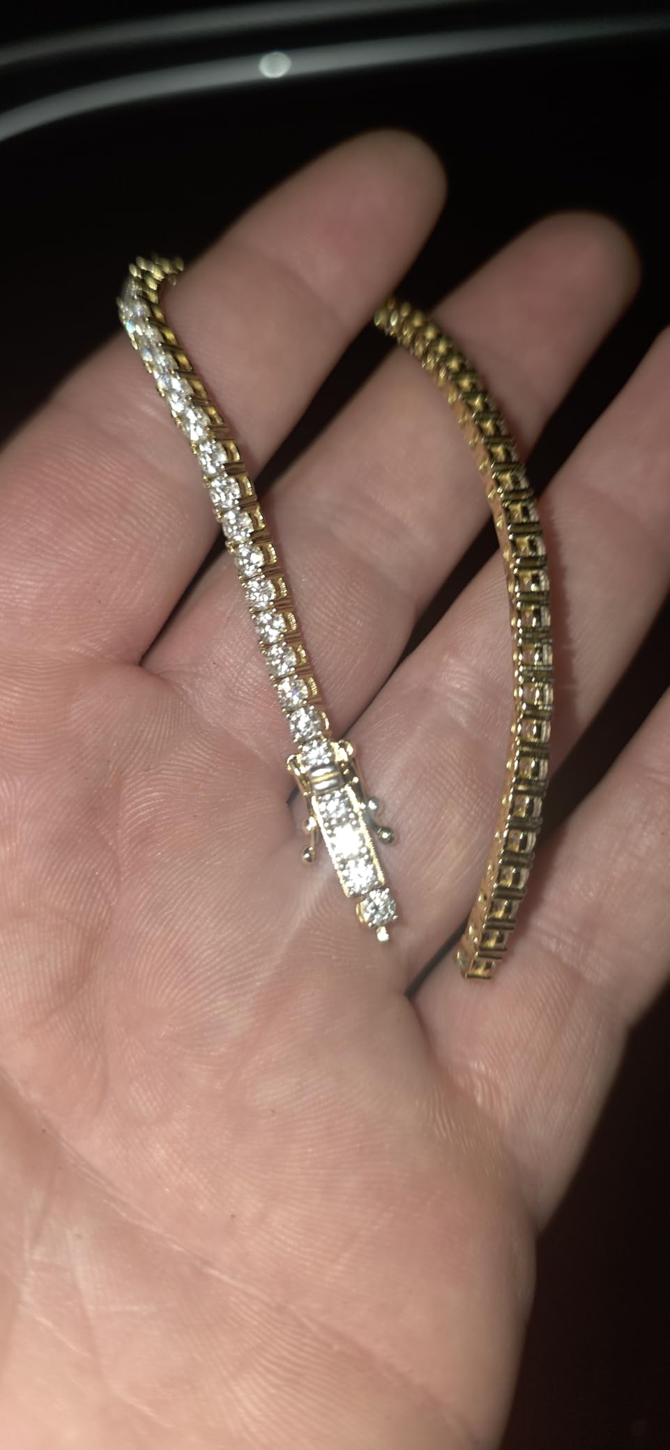 KRKC&CO Lab-Grown Moissanite Tennis Bracelet Women, 2.2-13.8 ct.tw, VVS1 customer photo 2