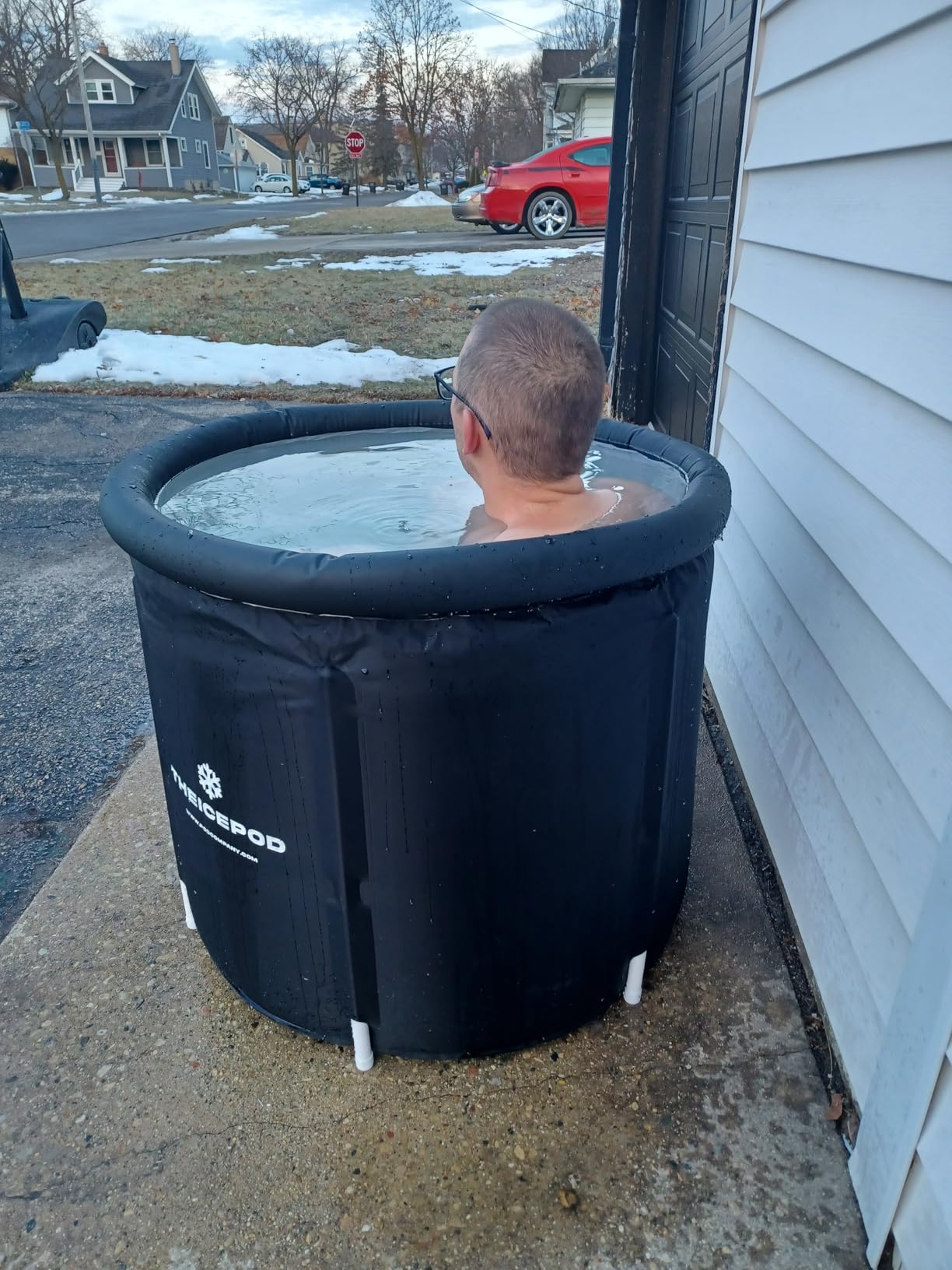 The Pod Company Ice Pod Pro Cold Plunge Tub, 110 Gallon (420L) Inflatable Ice Bath for Adults, Fits Up to 6'7