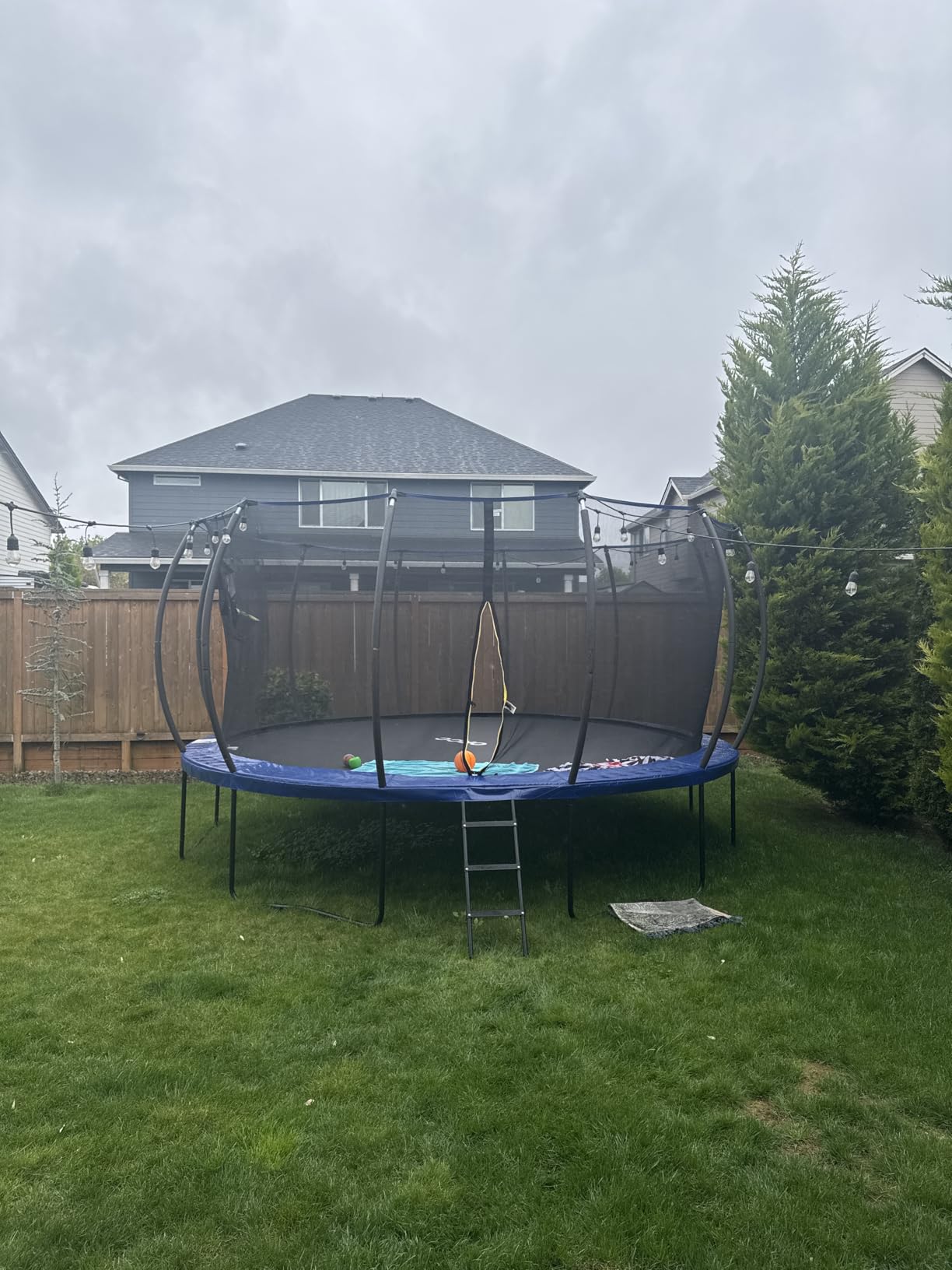 ORCC 1300LBS Weight Capacity Trampoline 16 15 12FT with Basketball Hoop Water Sprinkler Spiral Ground Stakes Outdoor Yard Trampolines for Kids Adults customer photo 1