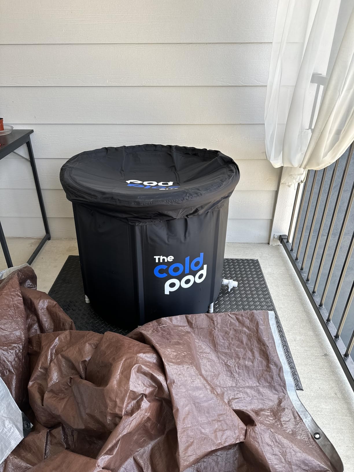 The Cold Pod Cold Plunge Tub: 85 Gal Round Tub with Full-Wrap UV-Reflective Insulation Cover Bundle for Indoor & Outdoors Use - Portable Ice Bath Tub for Athletes&Crossfitters &Wim Hof Enthusiasts customer photo 2