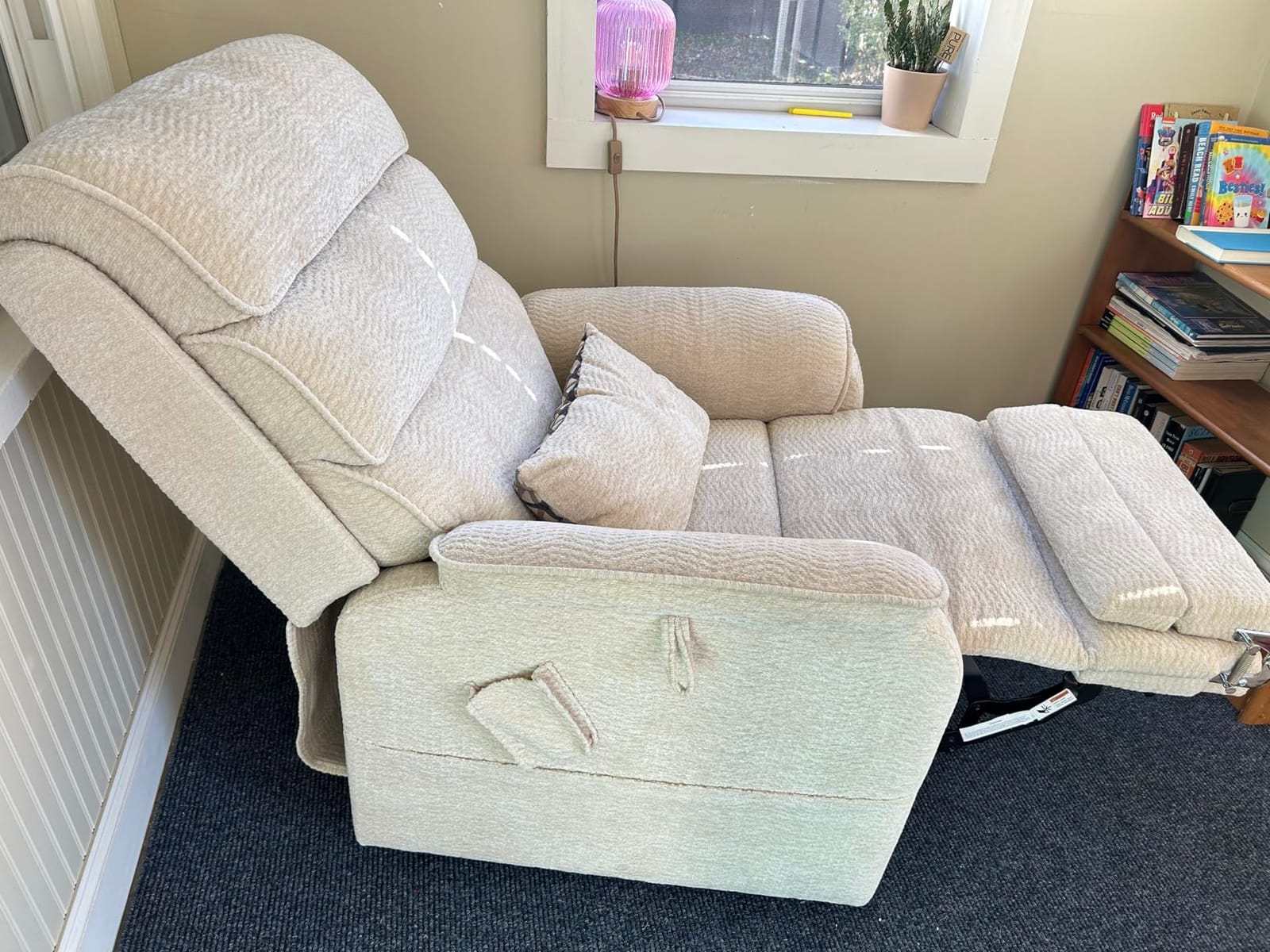 DYNOX Dual Motor Power Lift Recliner Chair for Big and Tall Users, Extra Wide Extended Lay Flat Lift Chair with Heat and Massage, 400 lbs Capacity, Faux Leather Grey, 9298L customer photo 1