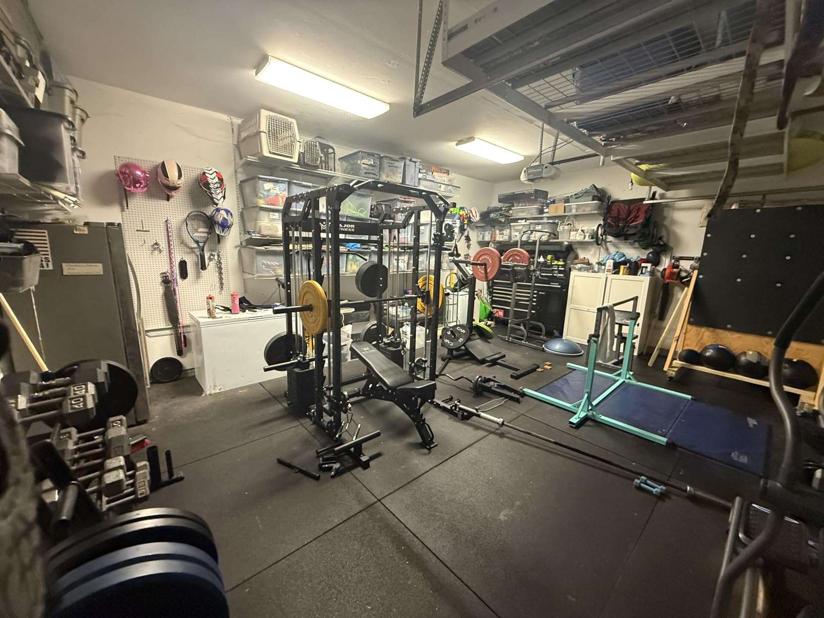 Major Fitness Drone2 Advanced Training Smith Machines - All-in-One Home Gym Squat Rack with Aluminum Pulley Set, Weight Bar, Dual LAT Pull-Down Systems & Cable Crossover Machine for Full-Body Workouts customer photo 1