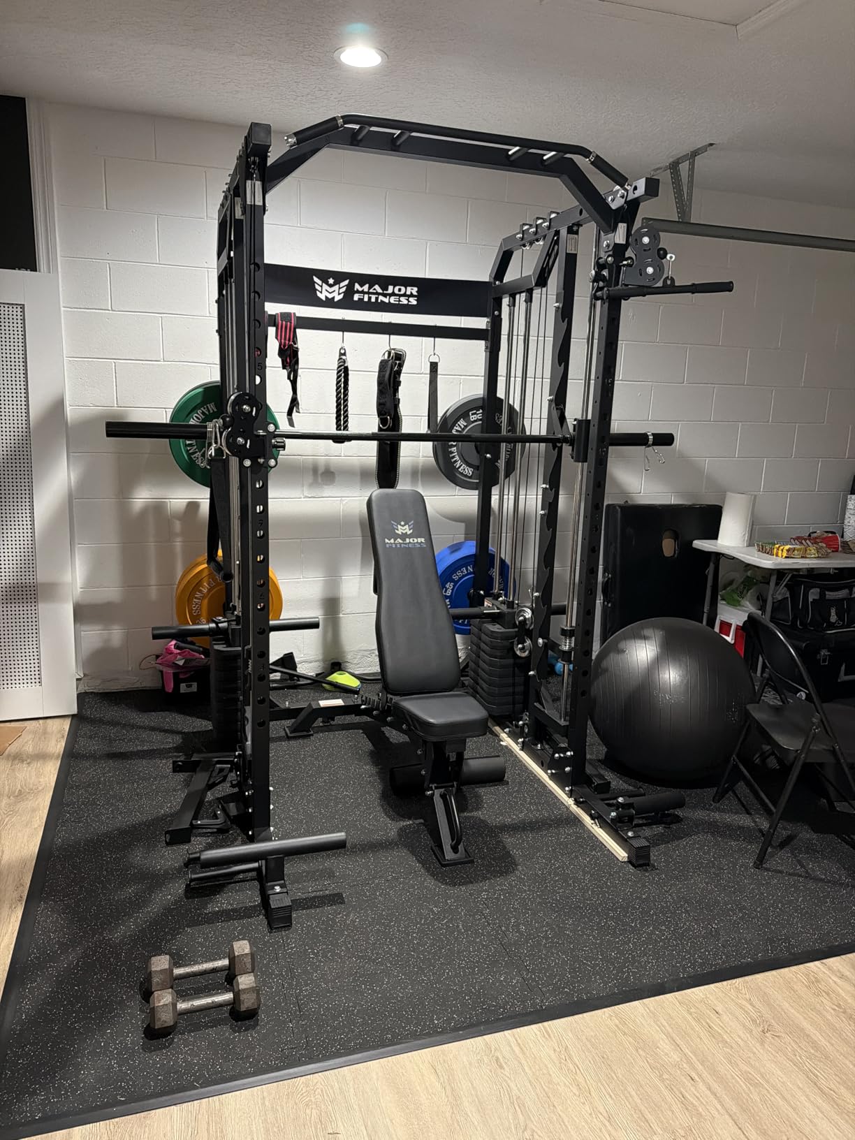 Major Fitness Drone2 Advanced Training Smith Machines - All-in-One Home Gym Squat Rack with Aluminum Pulley Set, Weight Bar, Dual LAT Pull-Down Systems & Cable Crossover Machine for Full-Body Workouts customer photo 2