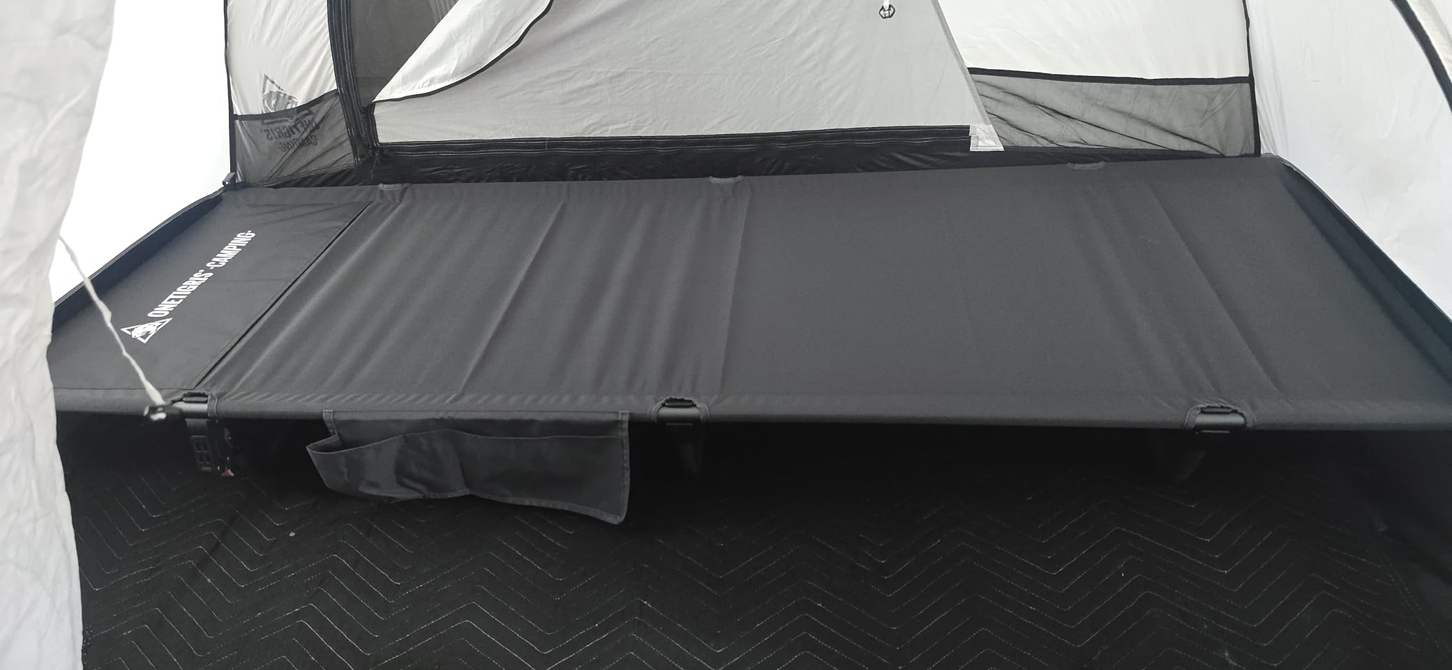 ONETIGRIS SUPRAGRIS Camping Cot, Support Up to 400lbs, Lightweight Comfortable Folding Bed for Camping, Hiking, Backpacking, Travel, Car Trips, Office Nap (Gray) customer photo 2