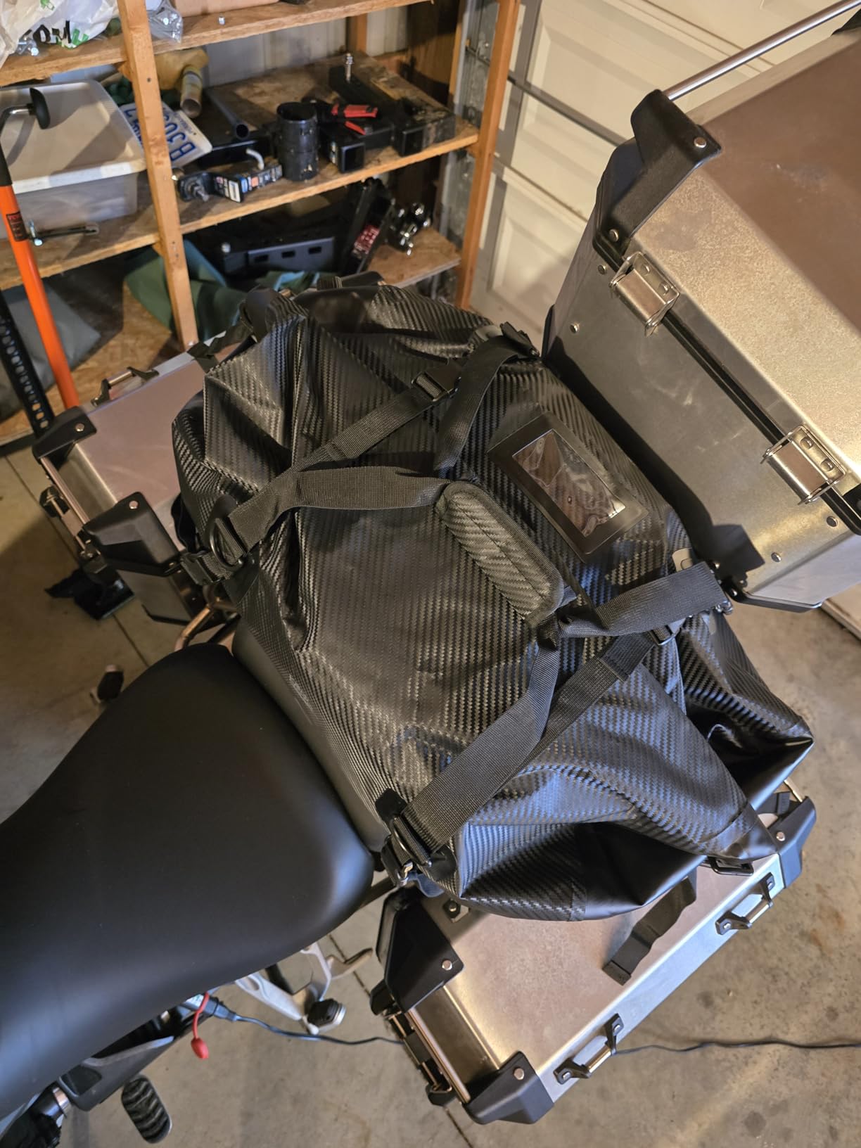 KEMIMOTO Waterproof Motorcycle Dry Bag - Duffle Tail Bag Soft Luggage, 25L/40L/65L Large Capacity with 4 Quick-Release Straps, Dustproof for Touring, Adventure, Motorcycling & Camping Black customer photo 1