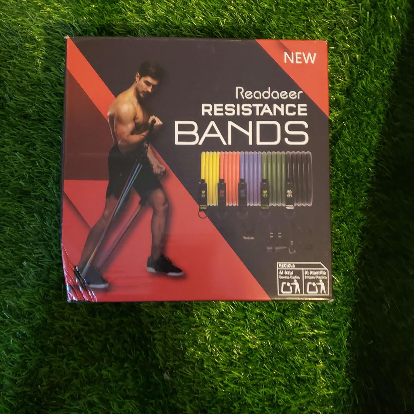 READAEER Resistance Bands, 10-150 LBS Exercise Bands with Handles, Ankle Straps & Door Anchor, Adjustable Workout Bands for Full Body Strength Training, Home, Gym & Travel customer photo 2