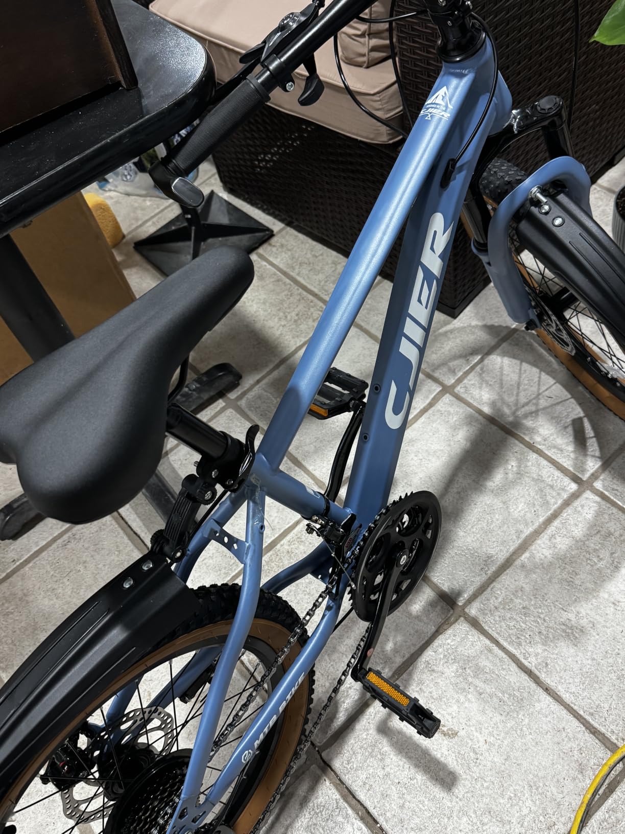 DEYGIA 24/26 inch Kids Mountain Bike, 21 Speeds Kids Bike for Boys/Girls, 2.125'' Tires MTB Bicycle with Suspension Fork, Disc Brakes, Internal Wiring Frame, Auxiliary Handle customer photo 1