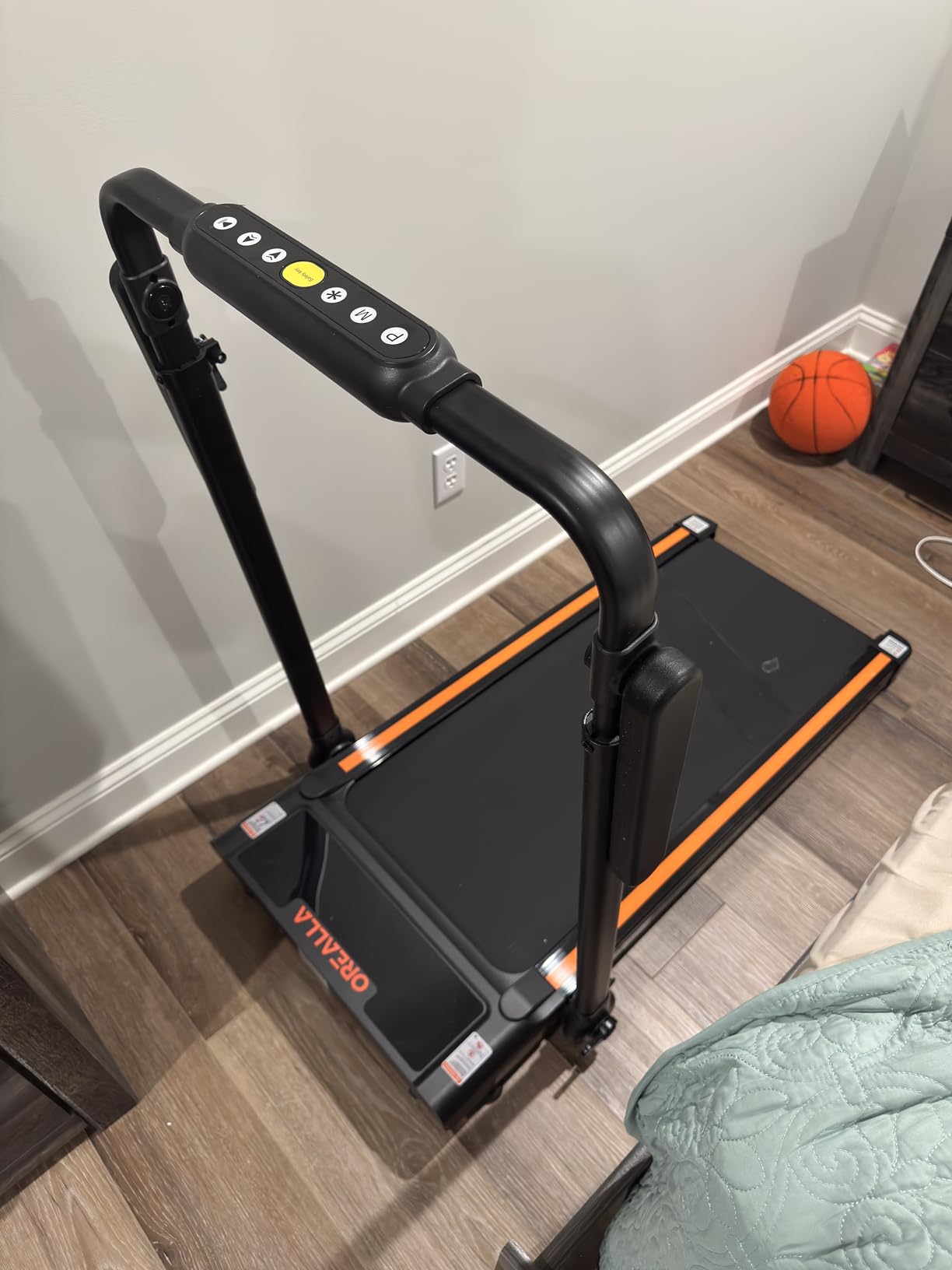 Walking Pad with 12% Incline, Under Desk Walking Pad Treadmill with Handle Bar & Removable Desk Workstation, 3 in 1 3.5HP Foldable Treadmill 300lbs Capacity for Home Office with Remote Control customer photo 1