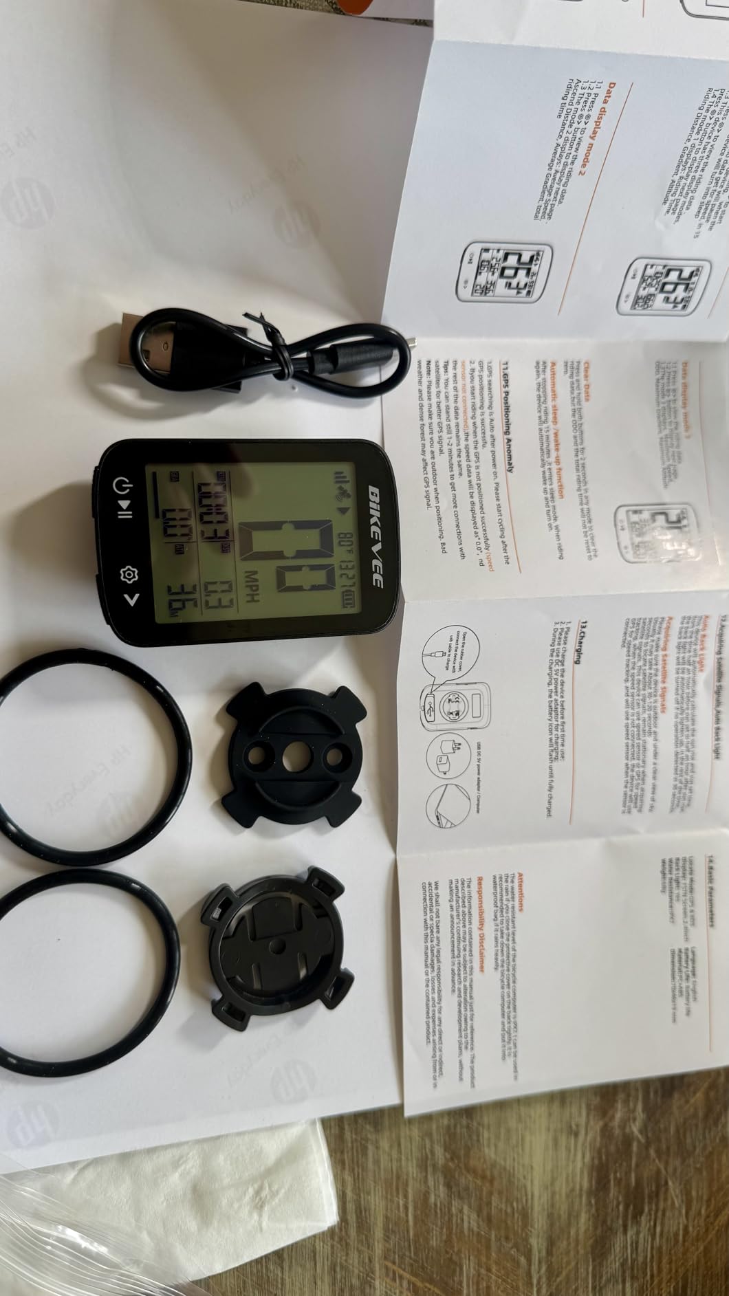 Wireless GPS Bike Computer, 2.4