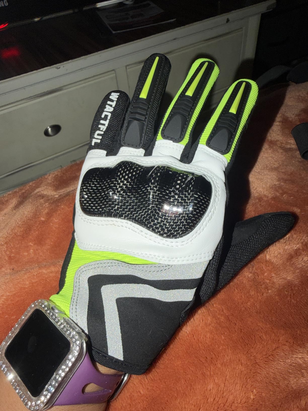 WTACTFUL Lightweight Motorcycle Gloves for Men Women Touchscreen Summer | Carbon Knuckle Protection, Breathable & Anti-Slip for Motorbike Dirt Bike Cycling Motocross MTB ATV customer photo 2