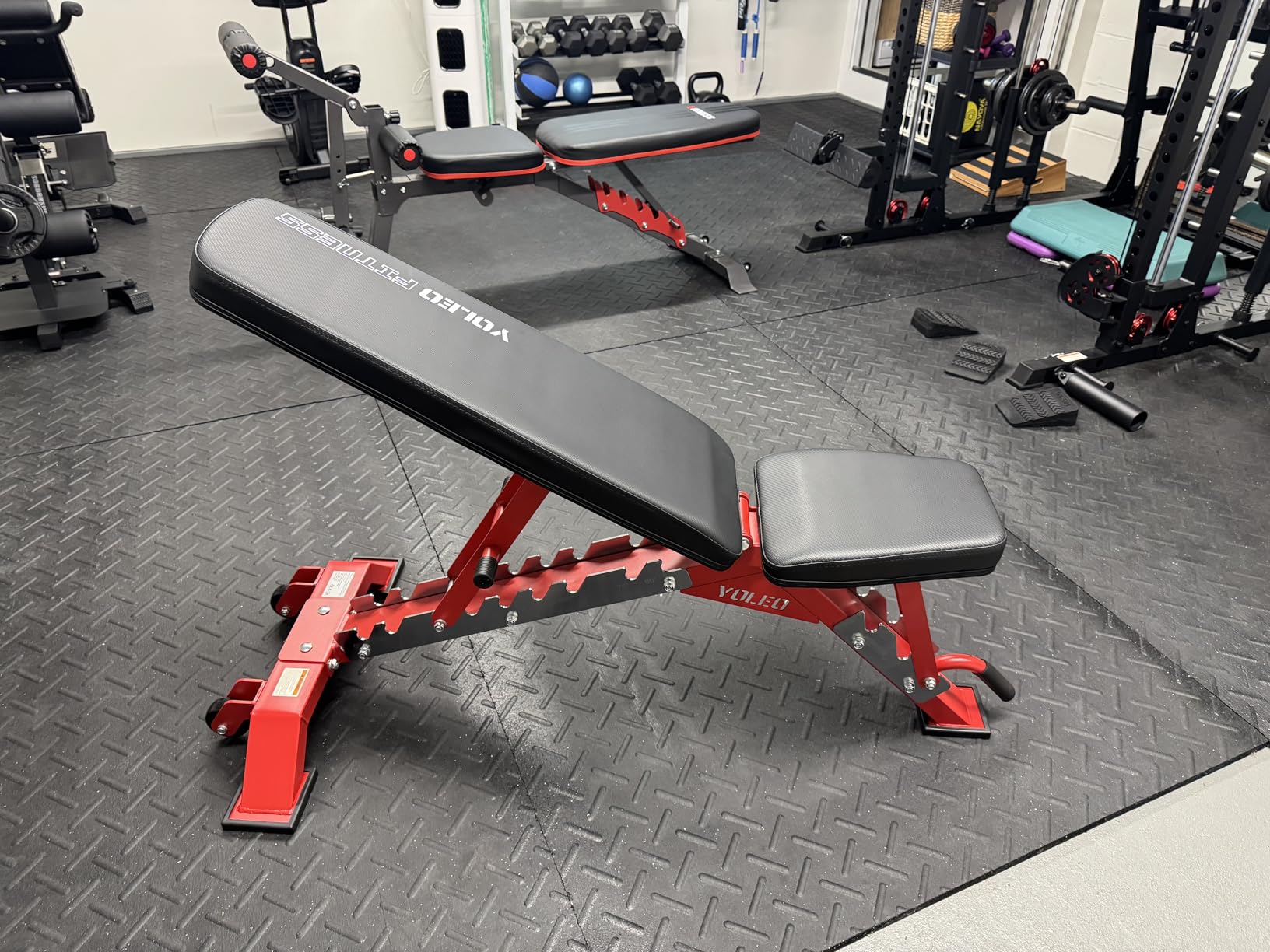 YOLEO Commercial Adjustable Weight Bench 2315LB ASTM Certified - 80% Pre-Assembled Heavy Duty Workout Bench for Home Gym customer photo 2